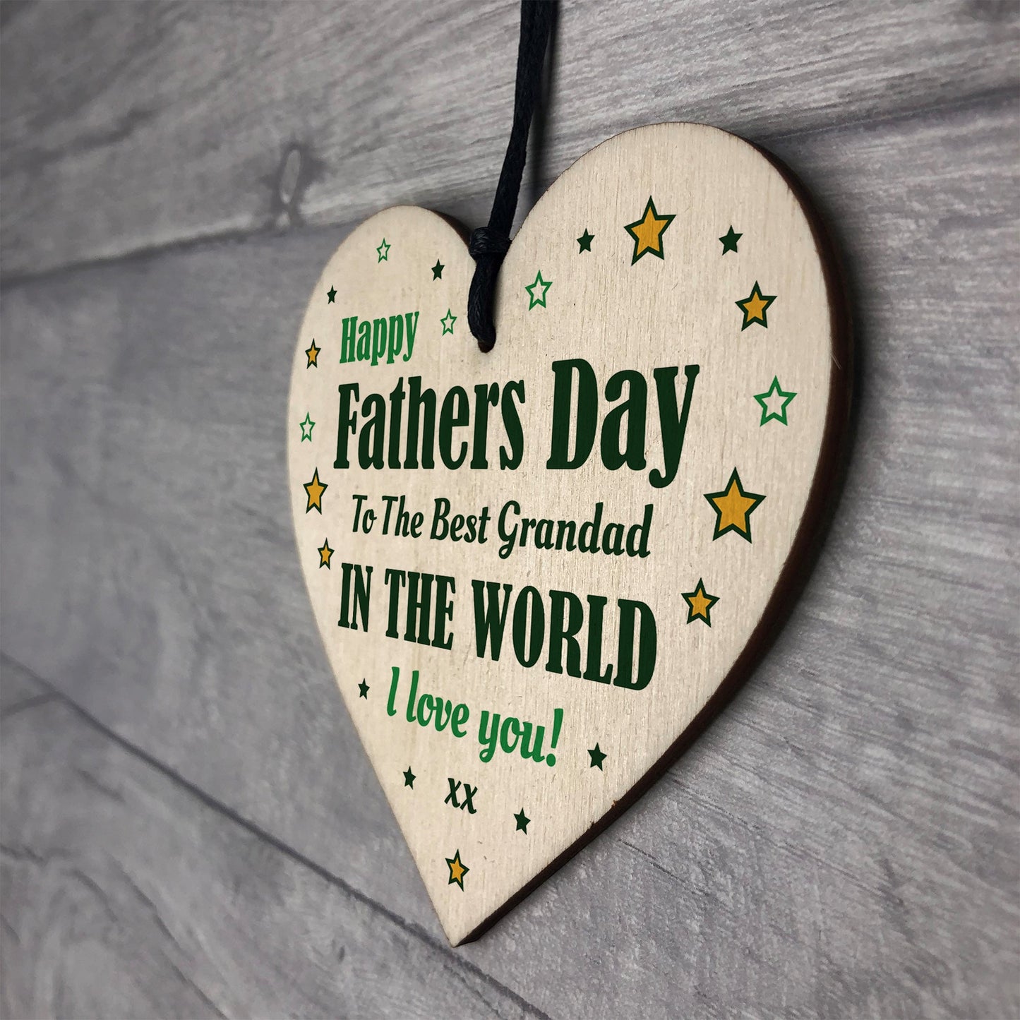 Fathers Day Gifts For Grandad Wood Heart Grandad Gifts For Him