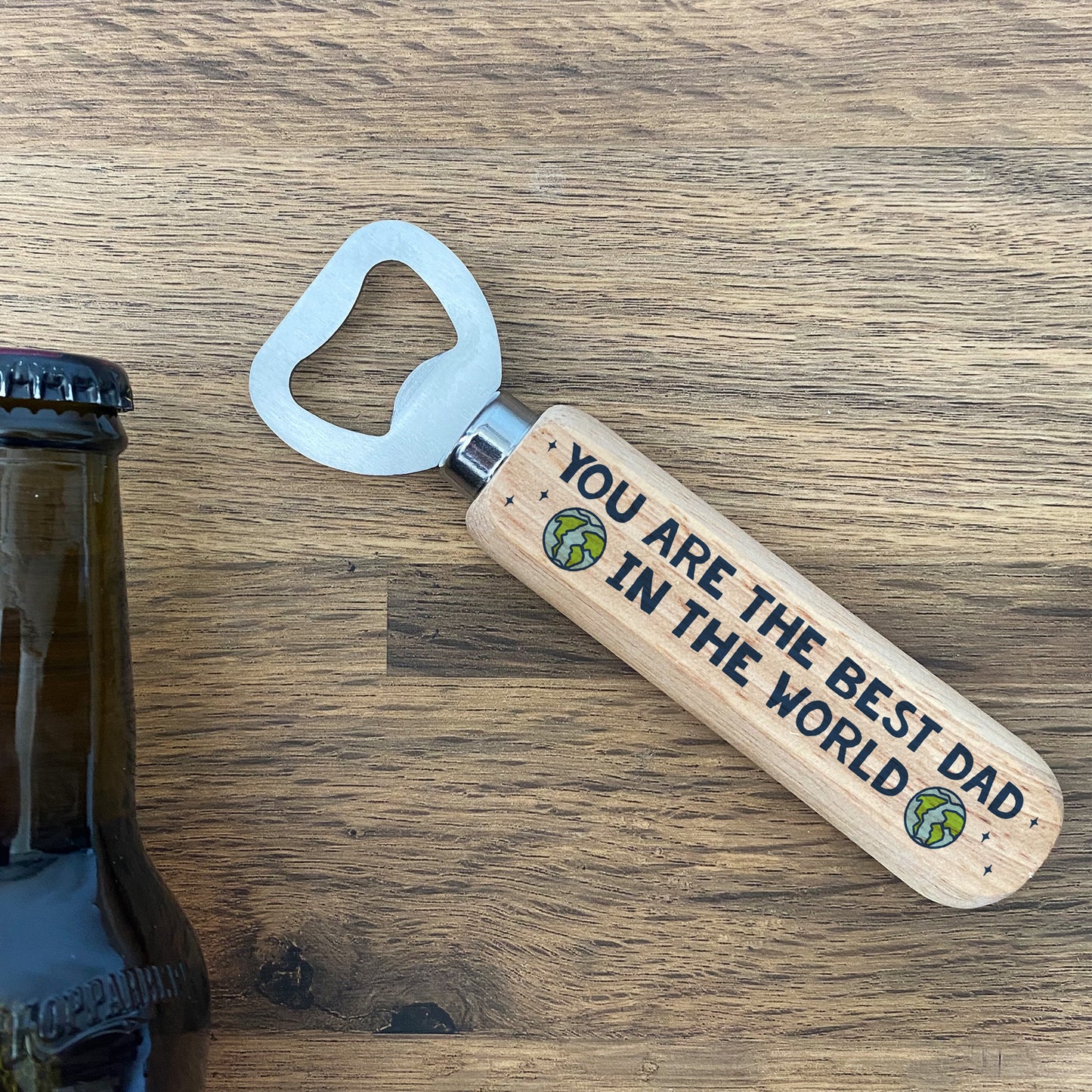 Fathers Day Gift For Dad From Daughter Son Wooden Bottle Opener