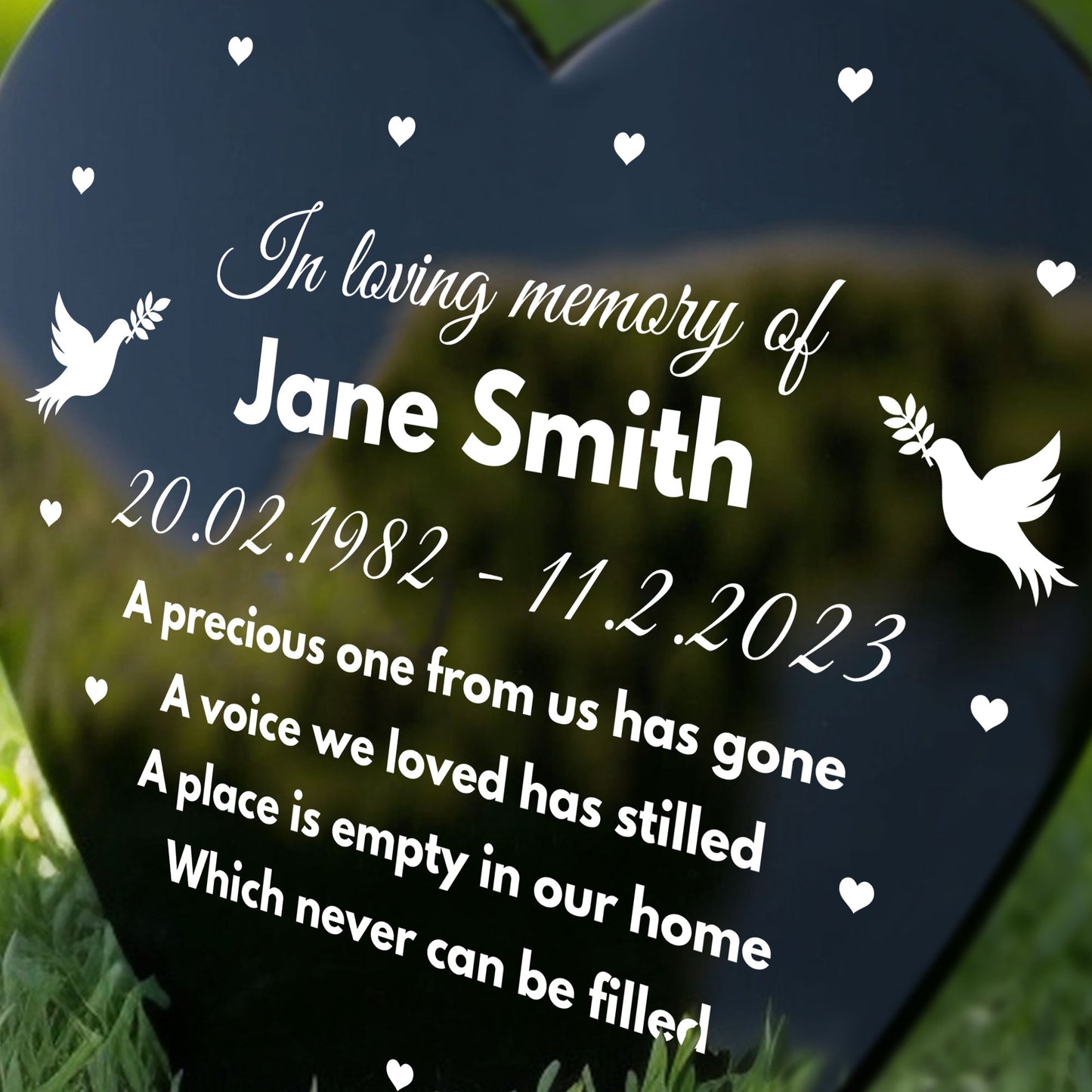 Personalised Memorial Stake Grave/Tree Marker Cremation