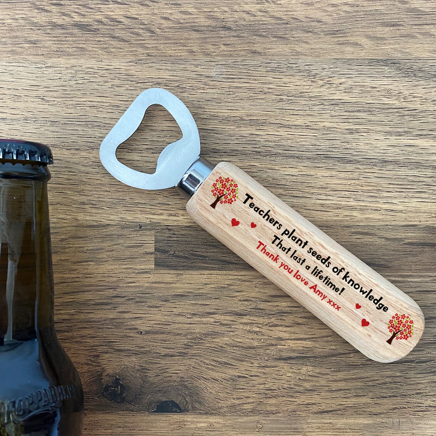 Thank You Gift For Teacher Teaching Assistant Wood Bottle Opener