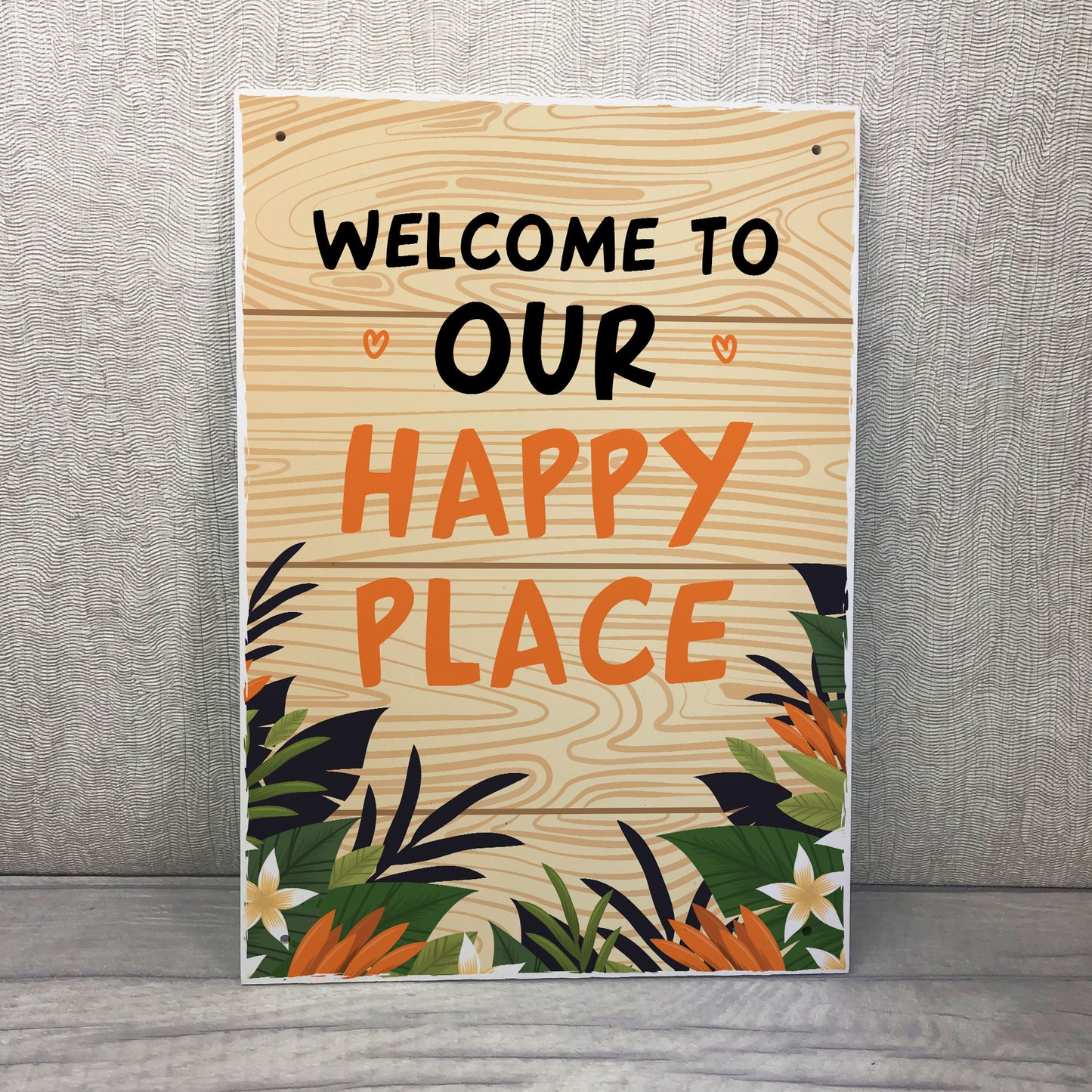 OUR HAPPY PLACE Sign For Garden Summerhouse Shed Friendship Gift