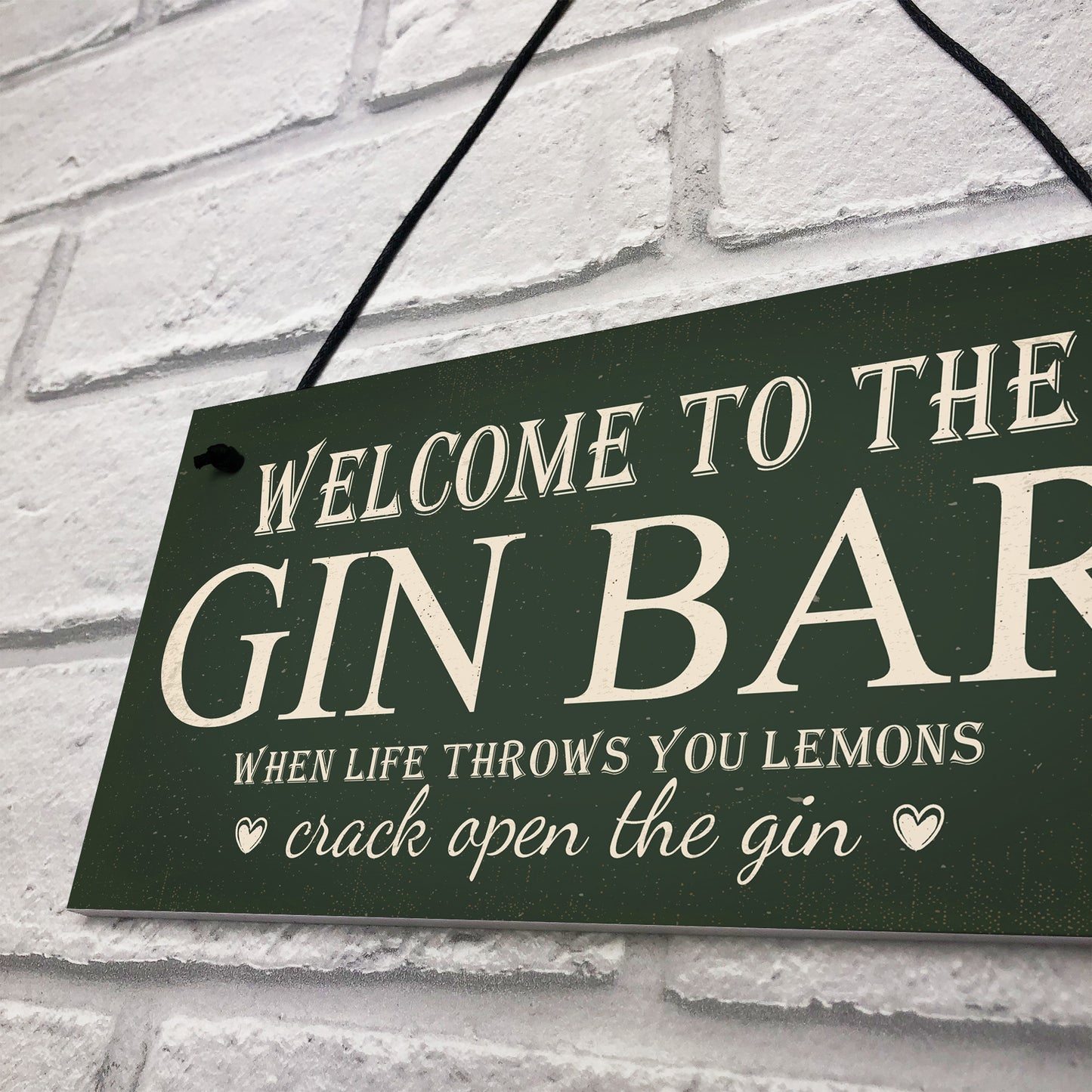 Welcome To Gin Bar ManCave Kitchen Pub Bar Wall Door Garden