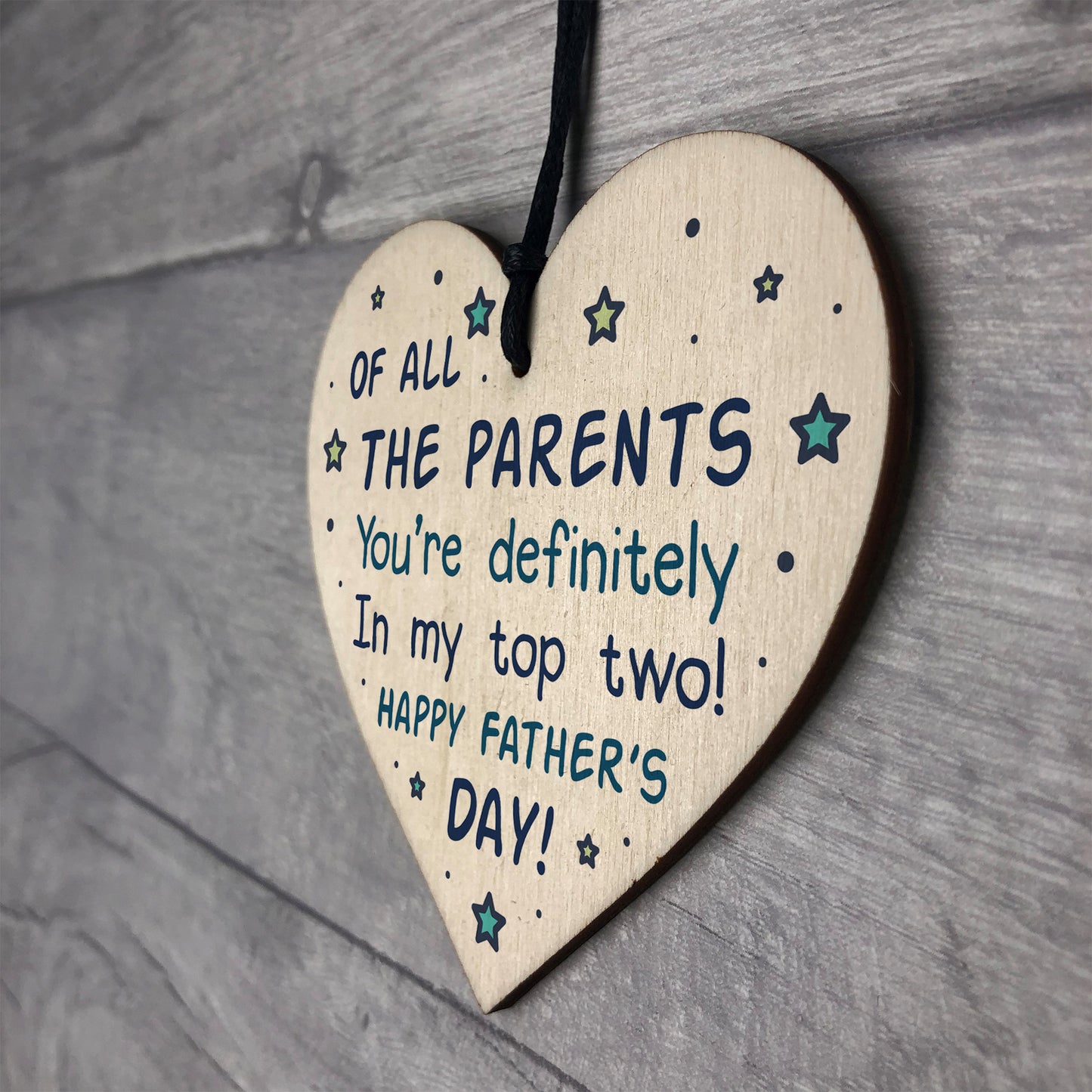 Funny Fathers Day Gift Idea Novelty Wood Heart Plaque Gift