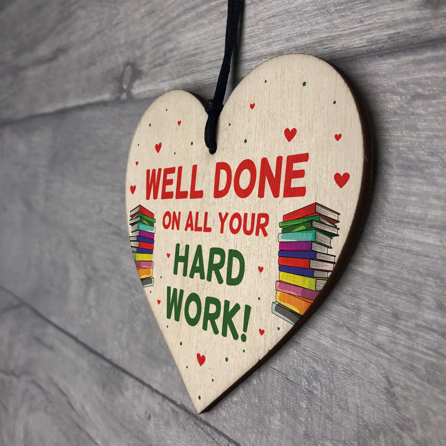 Novelty Gift For Teacher Teaching Assistant Wood Heart