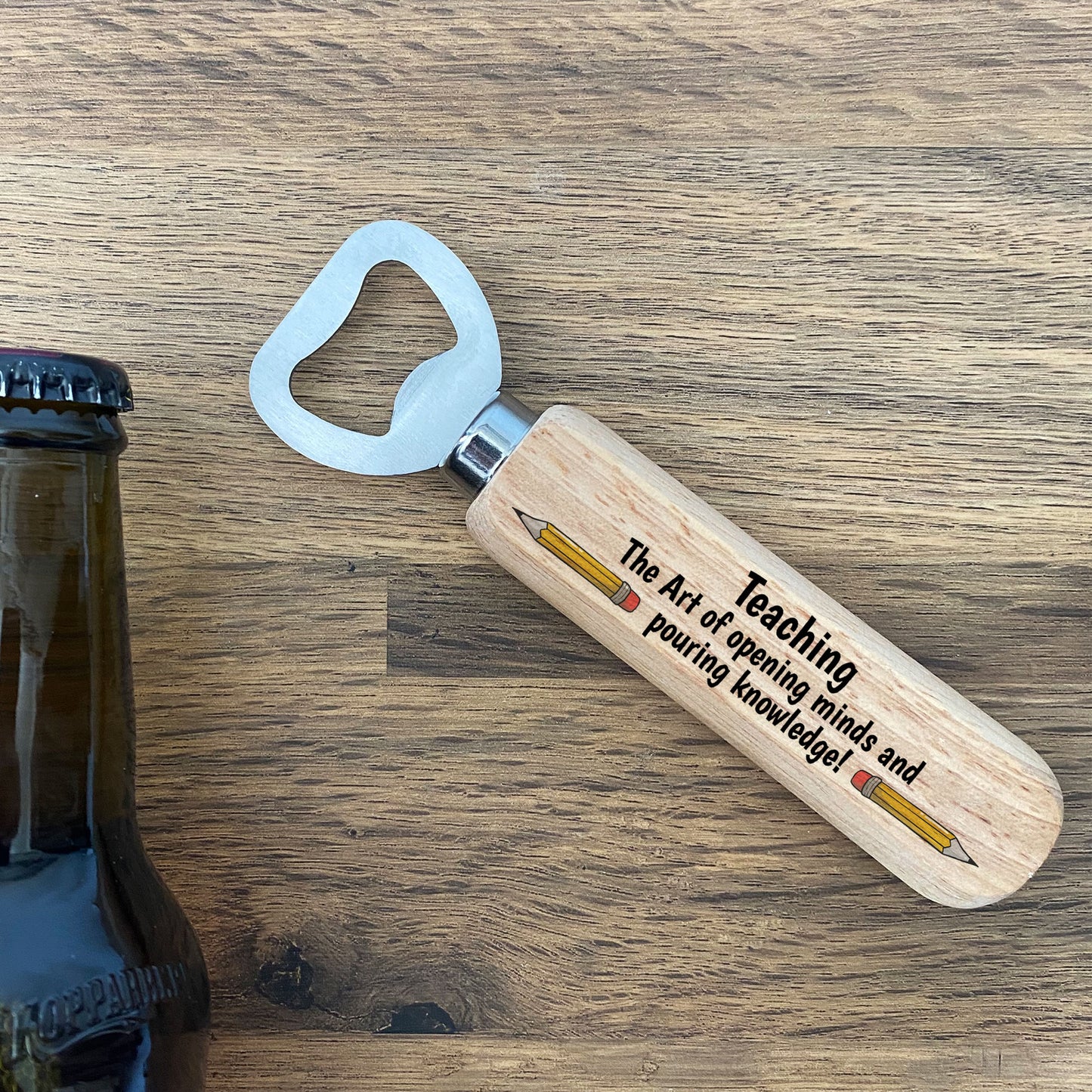 Thank You Teacher Gift Wood Bottle Opener Leaving Nursery School