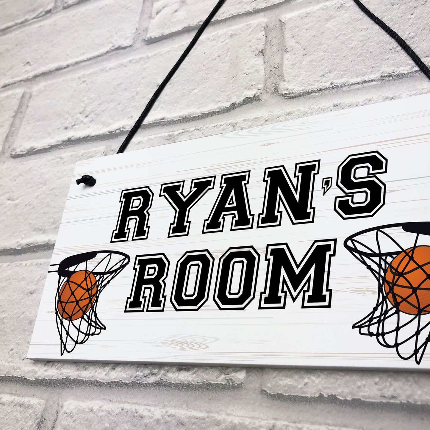 PERSONALISED Basketball Boys Room Hanging Door Sign Birthday