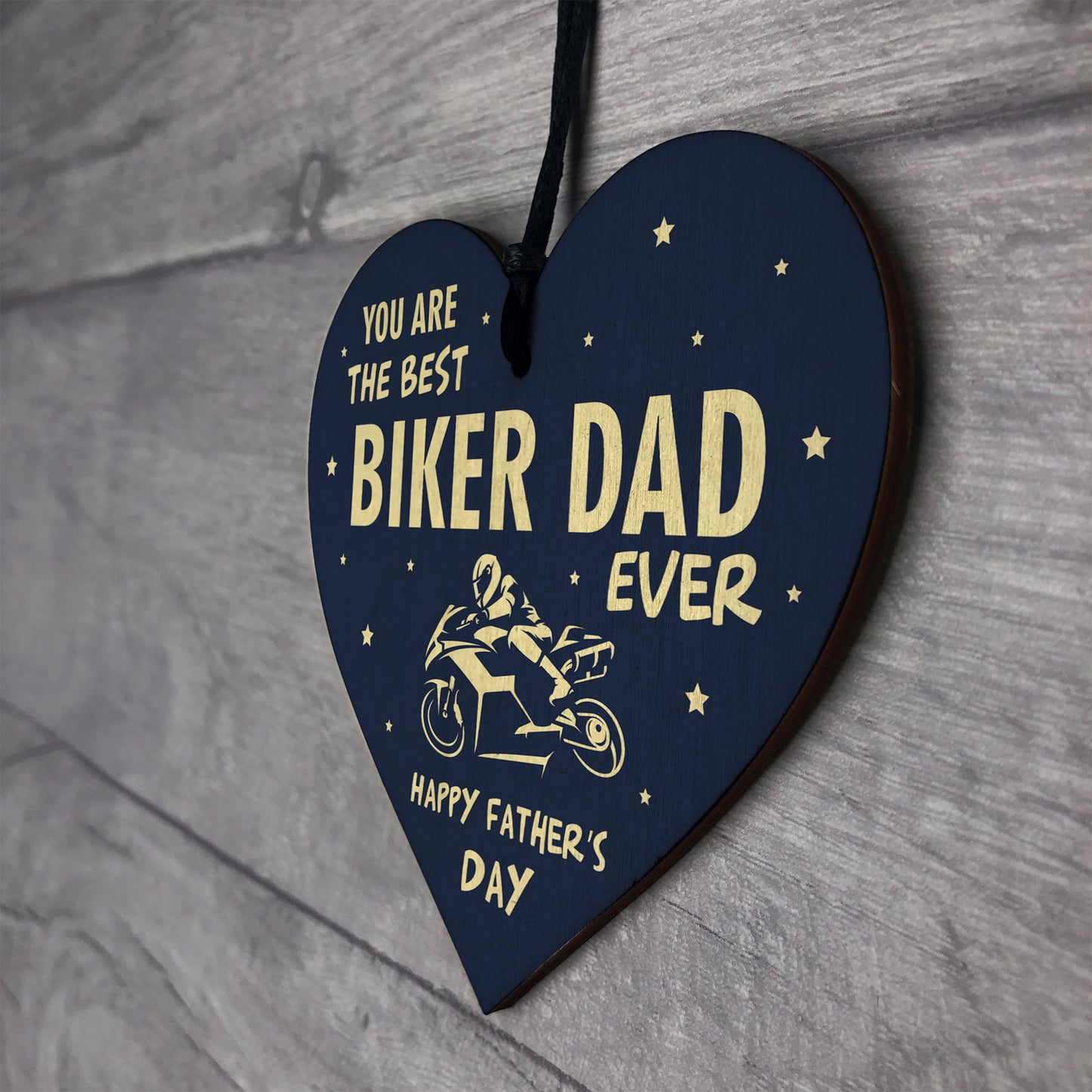 Motorbike Biker Bike Gift Fathers Day Gift for Dad Daddy Heart