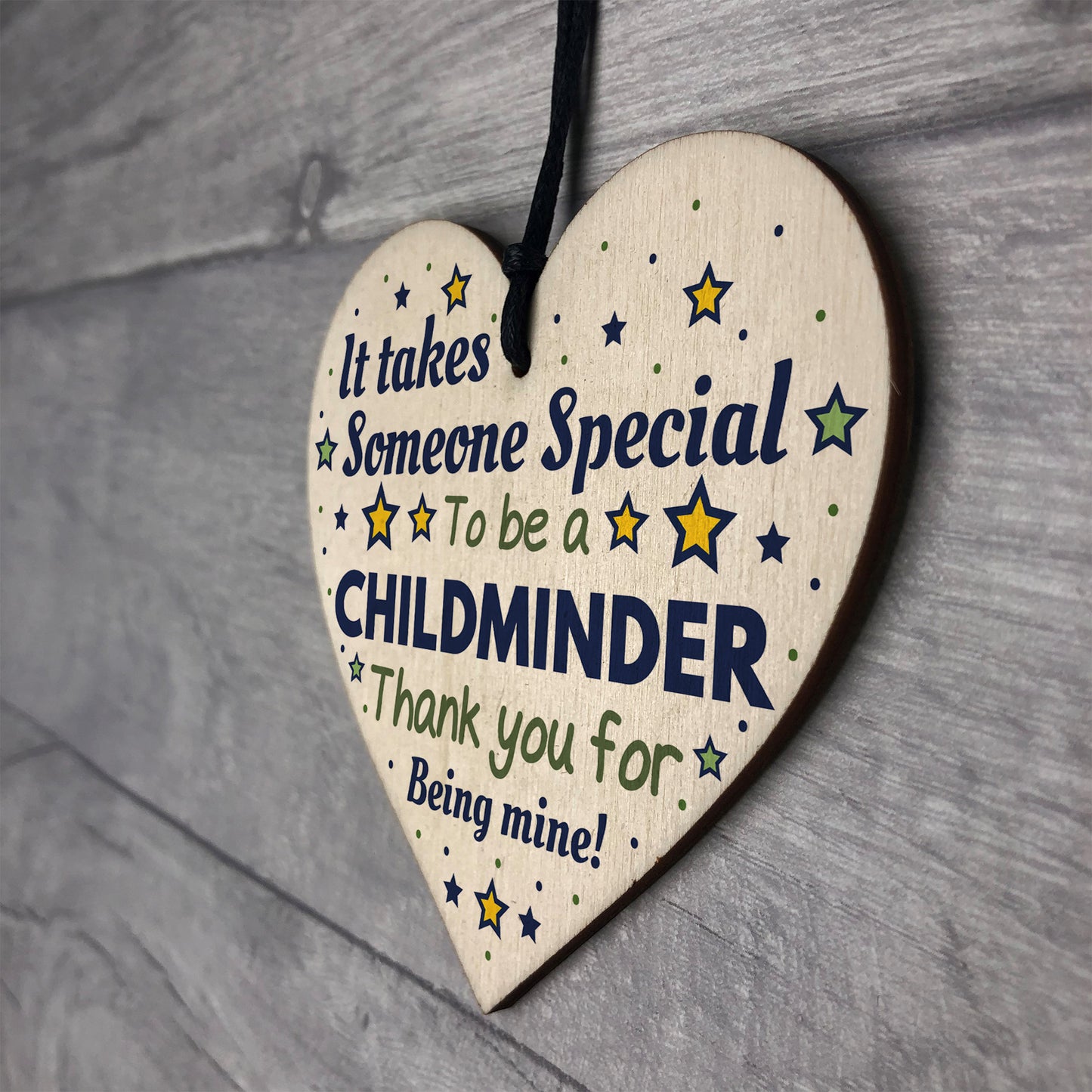 Childminder Gifts Thank You Wooden Heart Leaving School Nursery