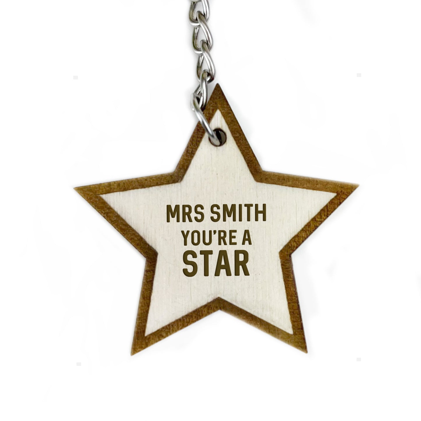 eacher Appreciation Gifts Personalised Wood Keyring Thank You