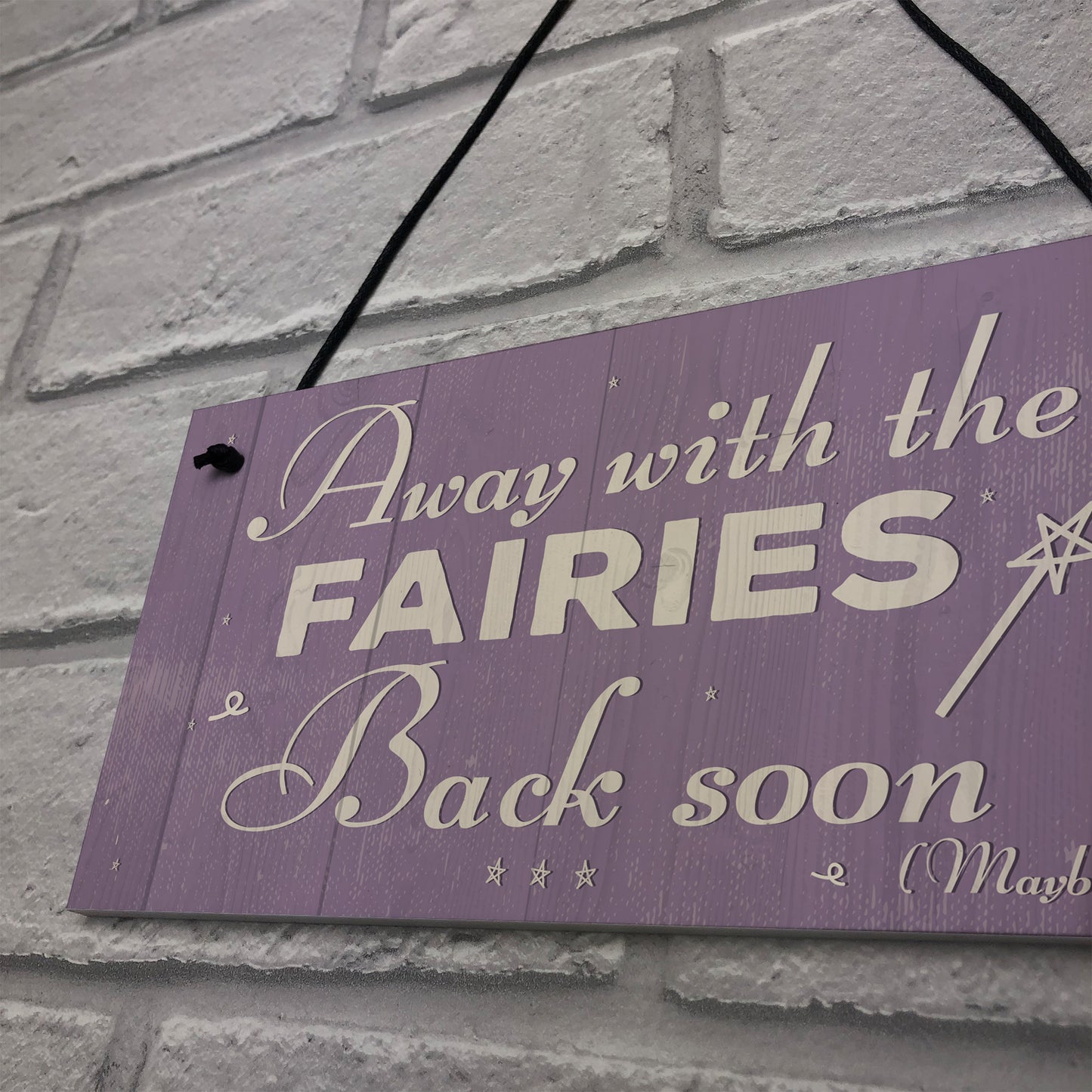 Away With The Fairies Novelty Plaque Novelty Fairy Garden Sign