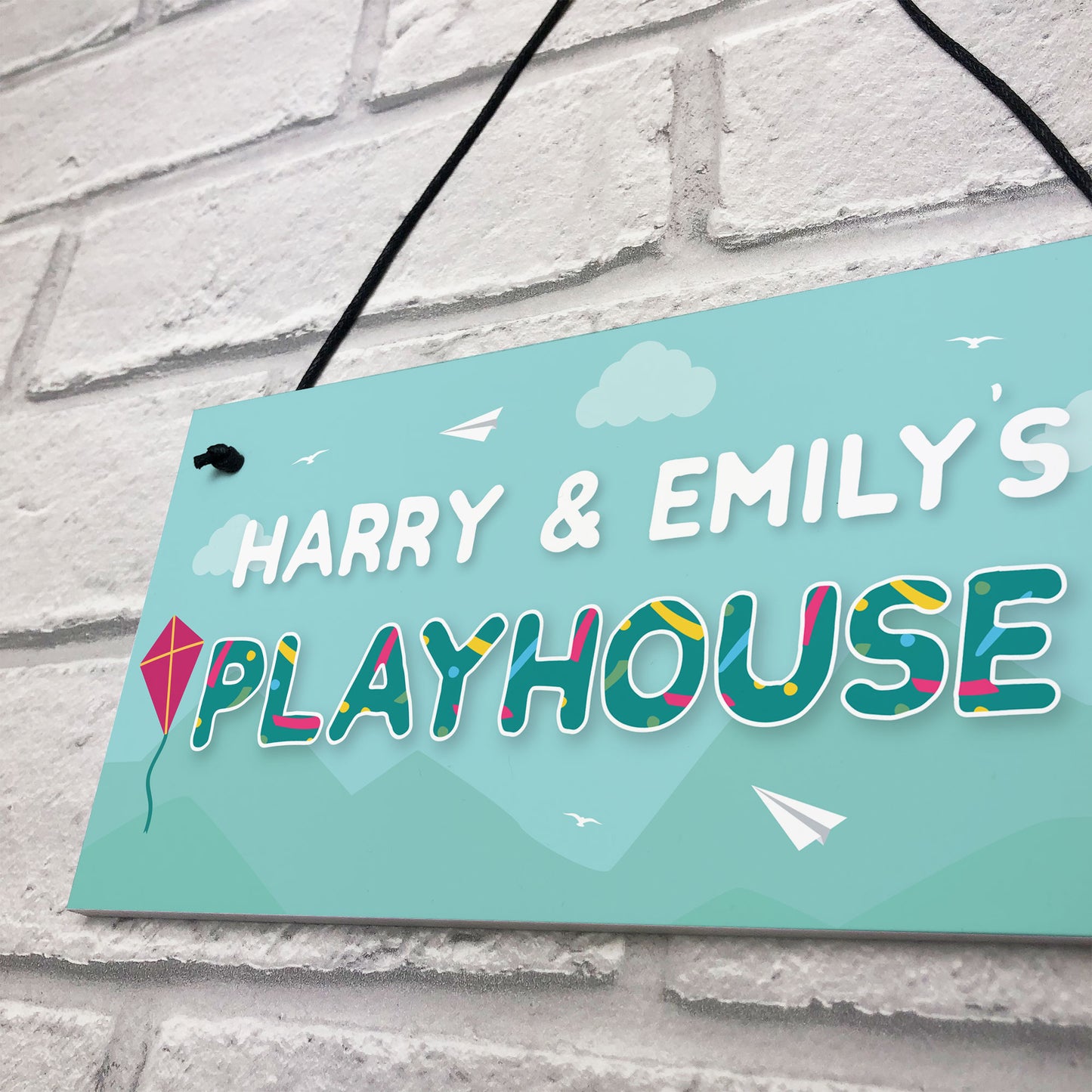 Personalised Any Name Playhouse Sign Childrens Playroom Bedroom