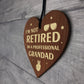 Funny Gift For Grandad Birthday Fathers Day Wood Heart Dad Gift