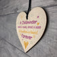 Handmade Wooden Hanging Heart Plaque Childminder Teacher Gift