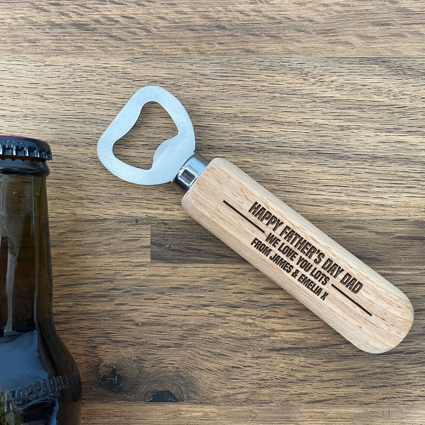 Fathers Day Gift For Dad Personalised Engraved Bottle Opener