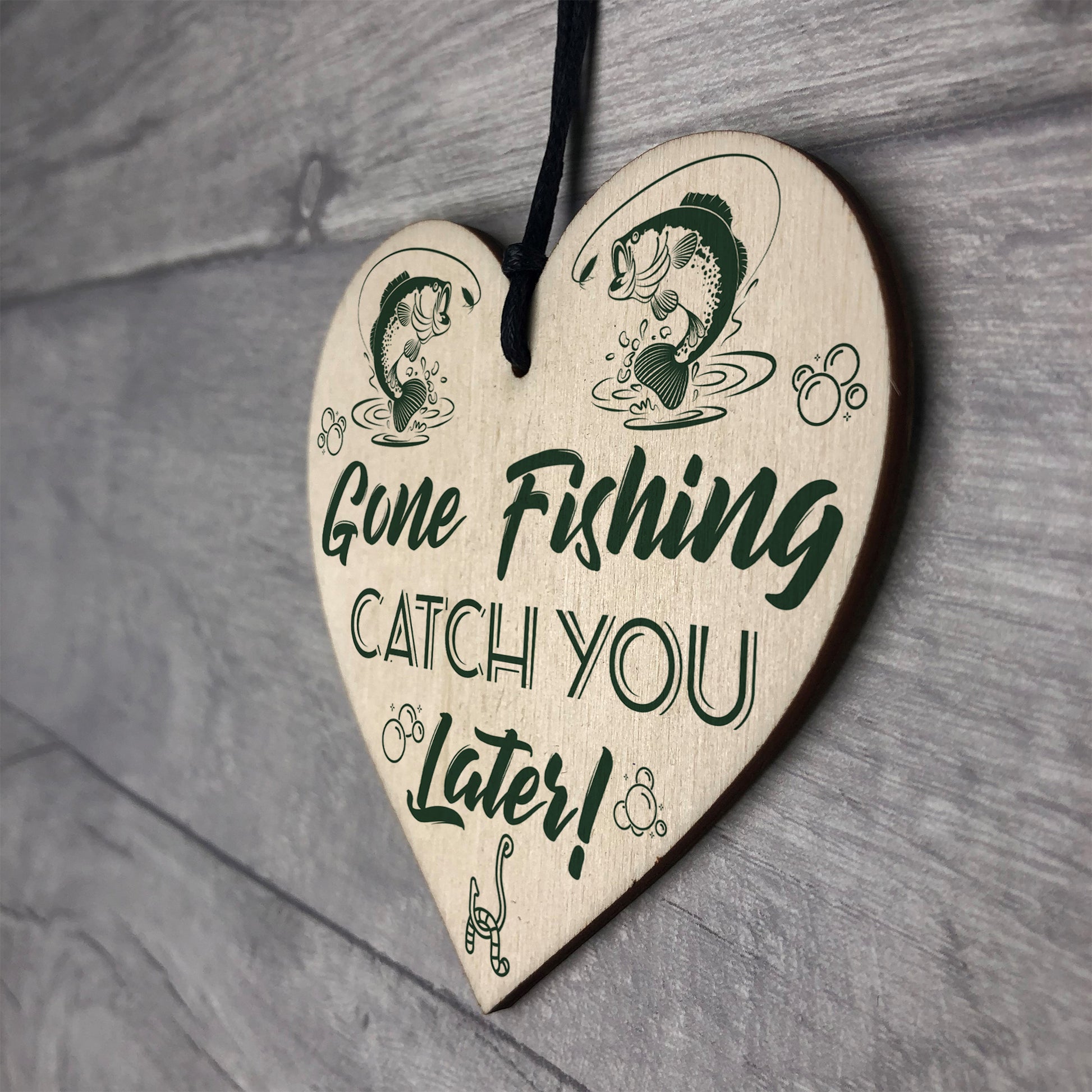 Red Ocean GONE FISHING Catch You Later Funny Fishing Sign