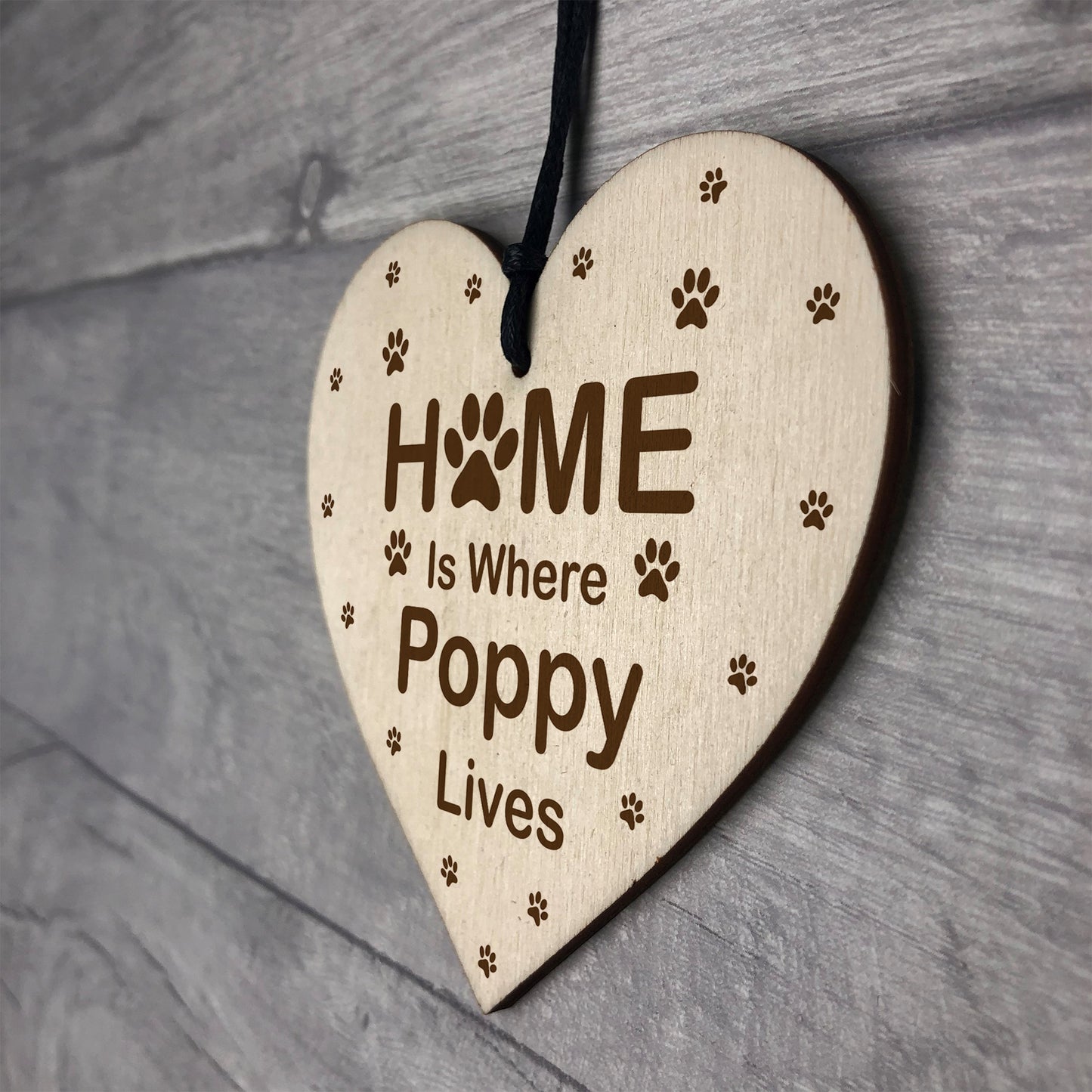 Pet Lovers Home Personalised Hanging Wood Sign Home Decor