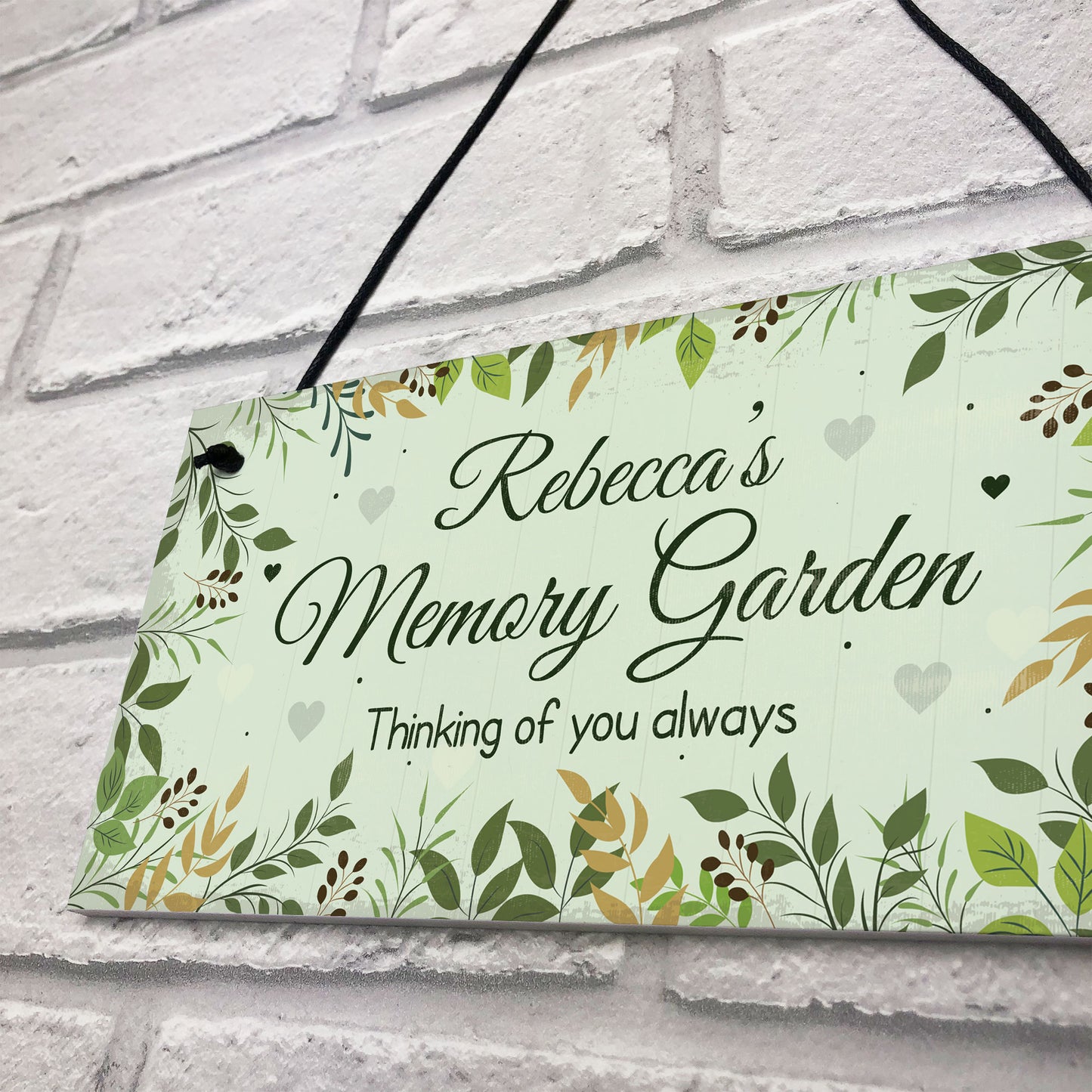 Memory Garden Sign Personalised Memorial Gift For Summer House