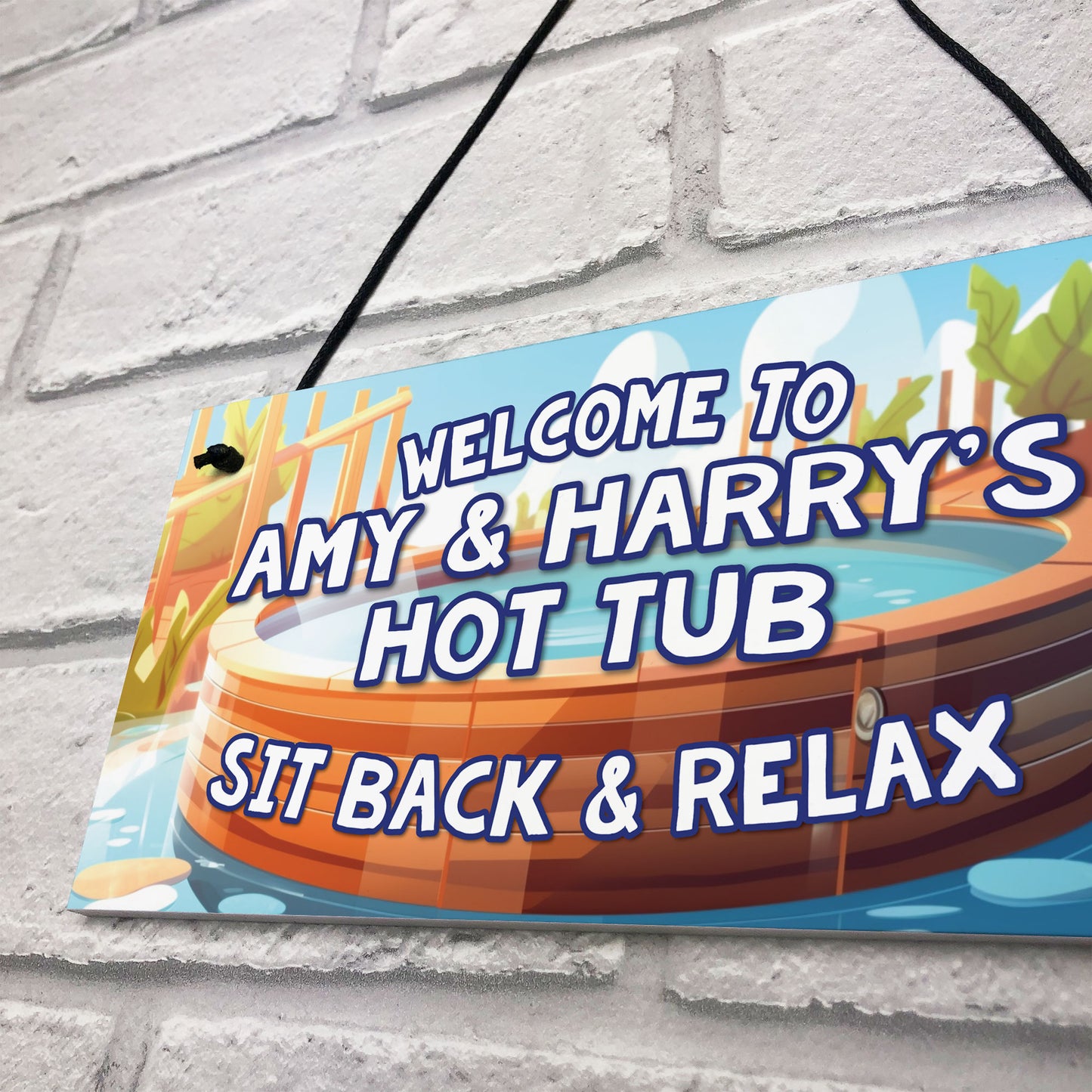 Personalised Hot Tub Signs And Plaques For Garden Summerhouse