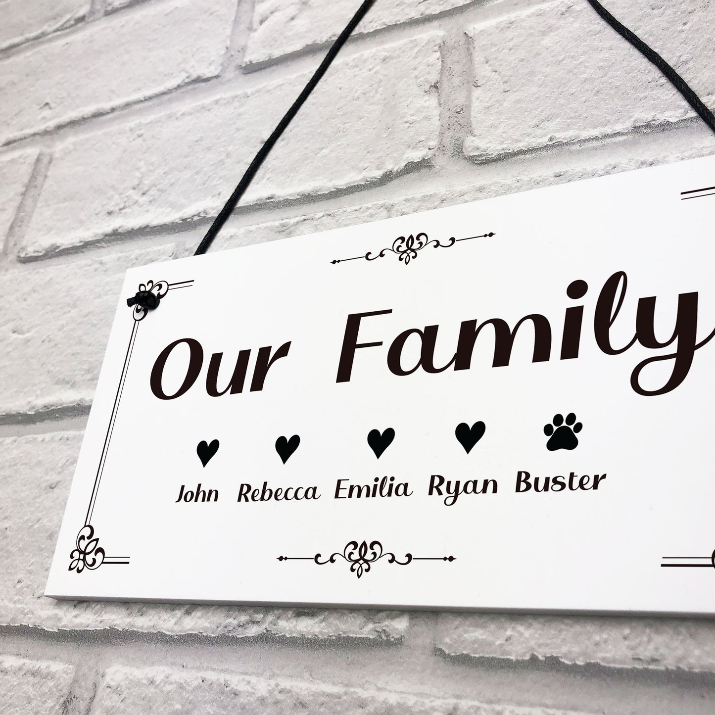 Our Family Sign PERSONALISED Home Decor Gift For New Home