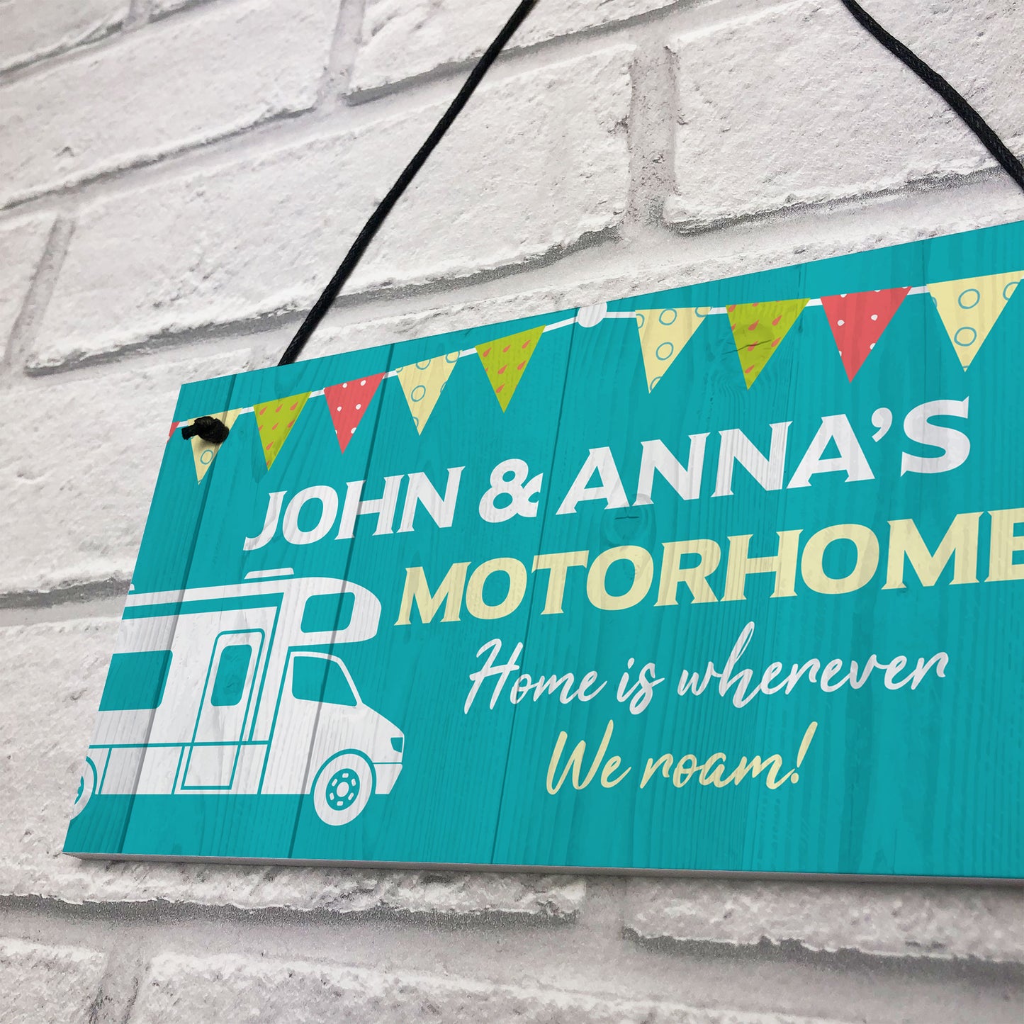 Personalised Motorhome Sign Bunting Motorhome Accessories