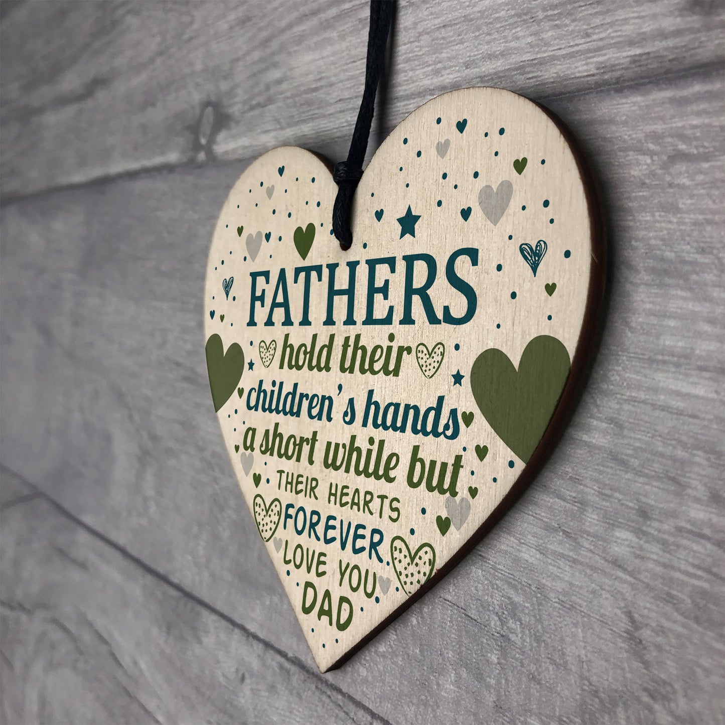 Best Daddy Gift Wooden Heart Fathers Day Gift For Dad Daddy