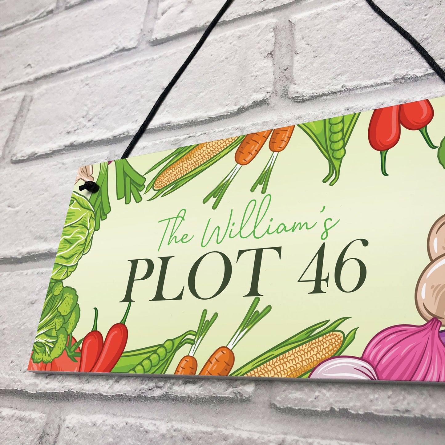 Allotment Sign Outdoor Plaque PLOT NUMBER Personalised Family