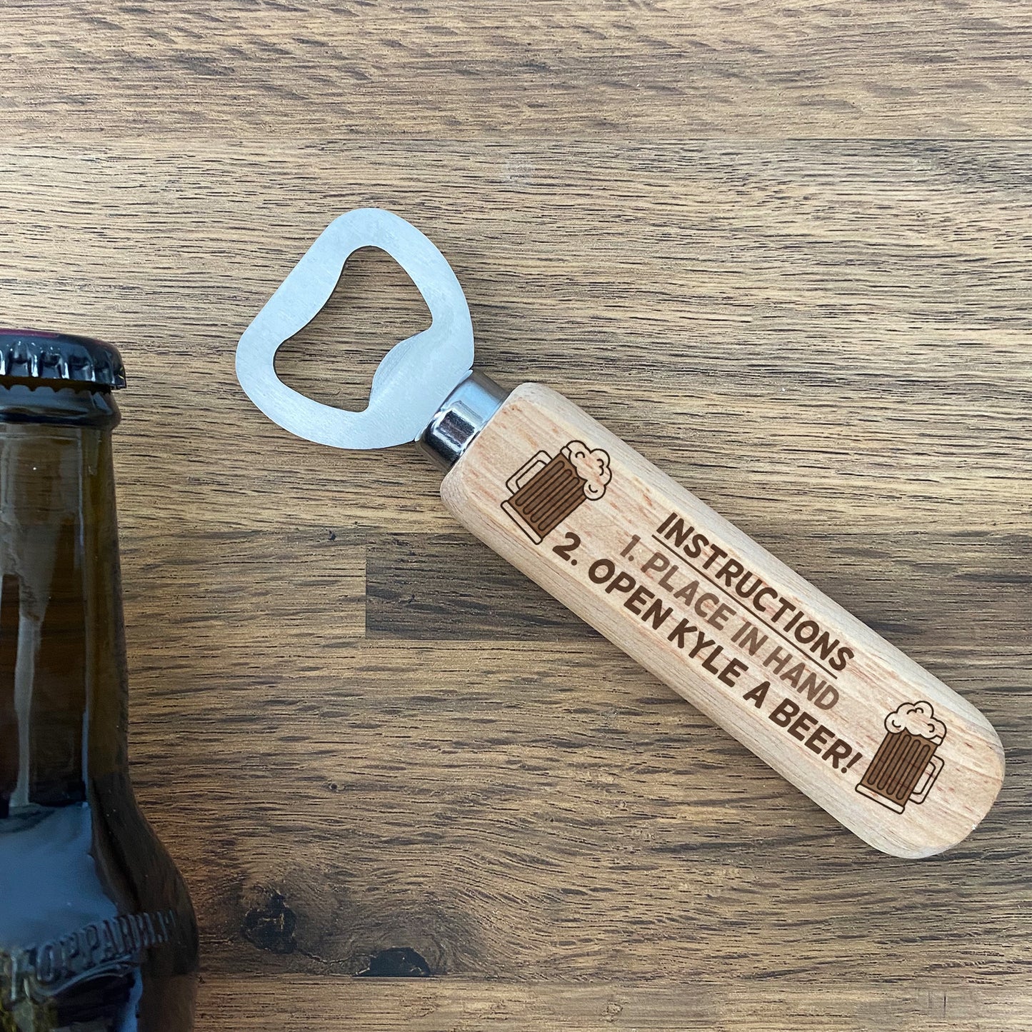 Personalised Bottle Opener Novelty Birthday Gift For Him Son