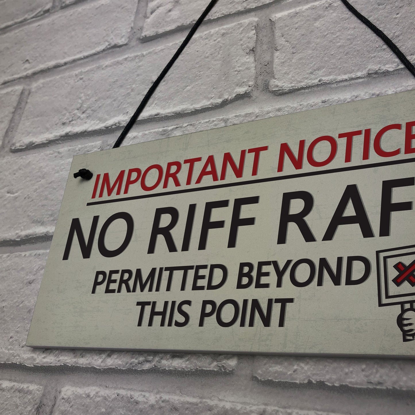 No Riff Raff Friend Hanging Plaques Funny Pub Home Bar Man Cave