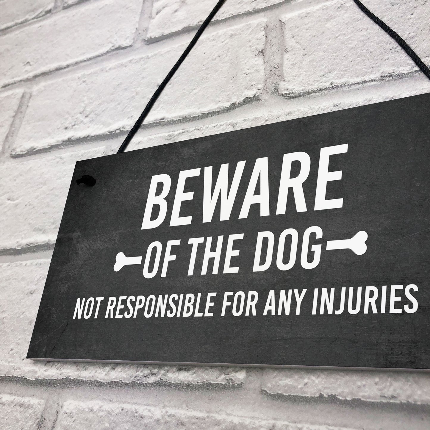 Funny Beware Of The Dog Sign Hanging Plaque Garden Shed Fence