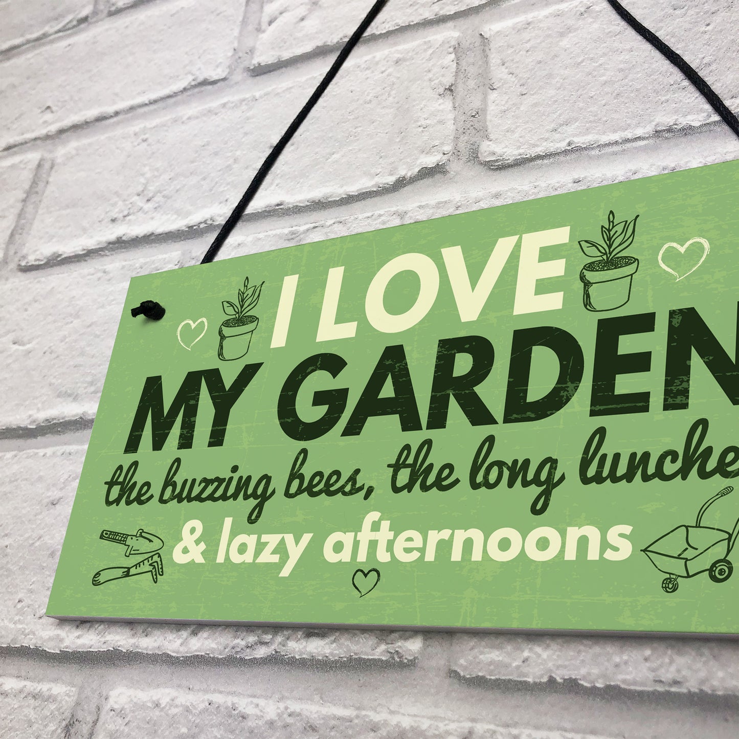 I Love My Garden Novelty Plaque SummerHouse Sign Gardening