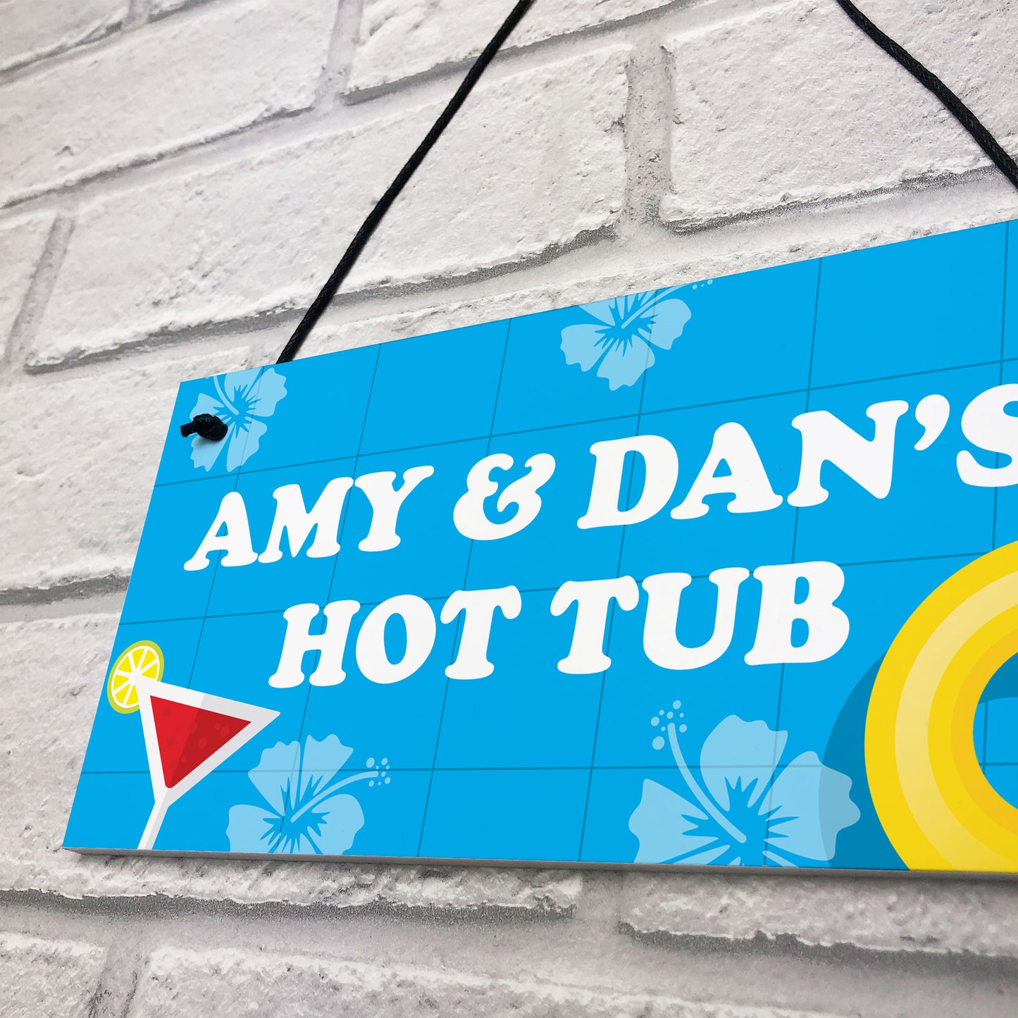 Personalised Hot Tub Decor Sign Hanging Wall Sign For Hot Tub