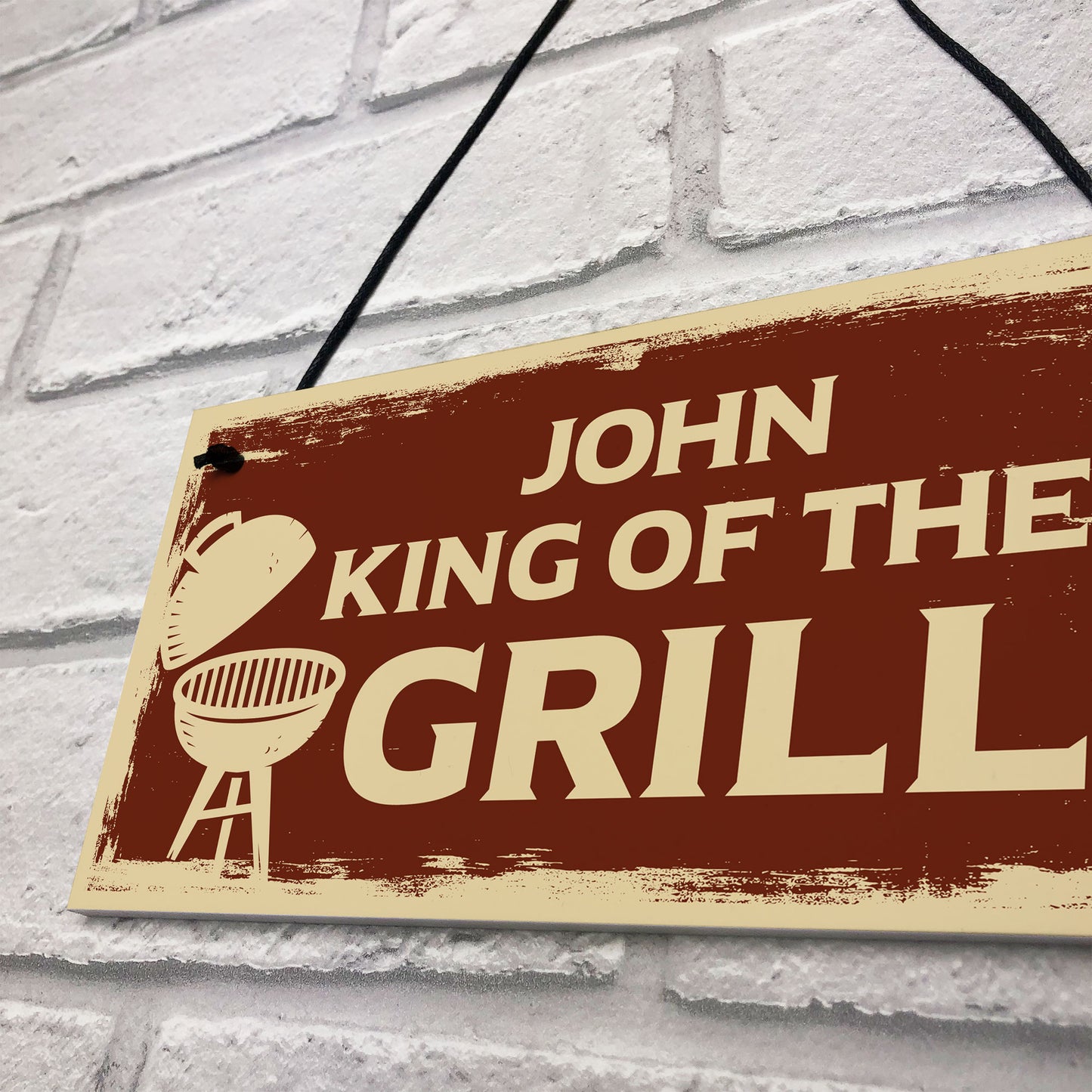 Novelty BBQ Sign Hanging Garden Plaque Personalised Grill Sign