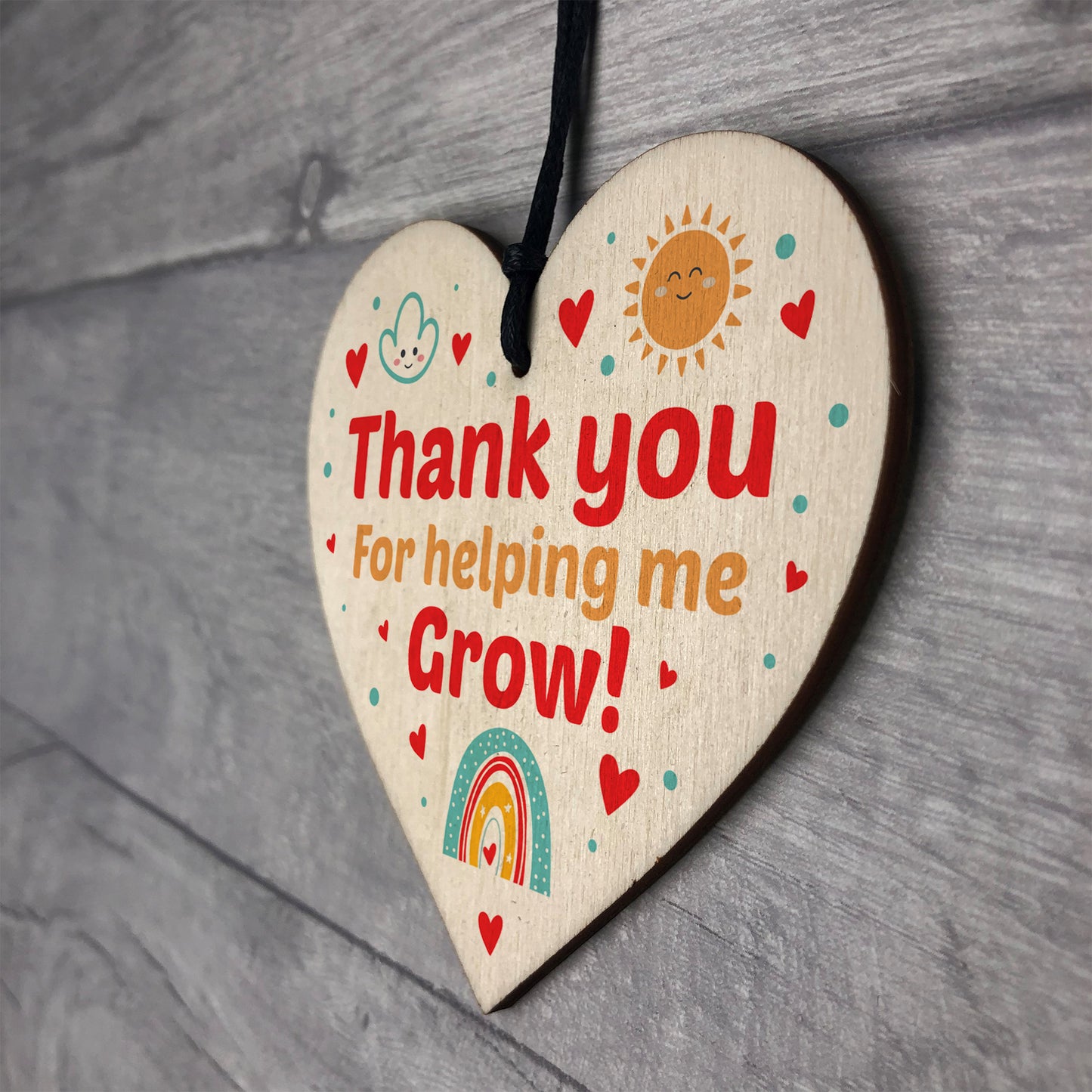 Teacher Thank You Wooden Heart Gift For Women Nursery Teacher