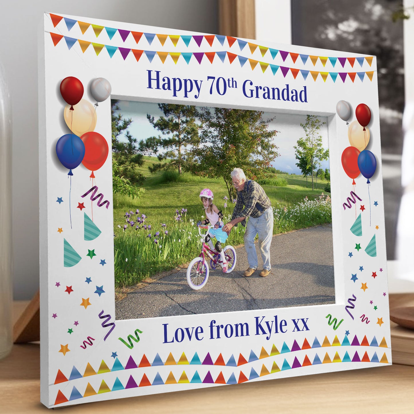 Grandad Gift For Birthday Wood Photo Frame 50th 60th 70th 80th