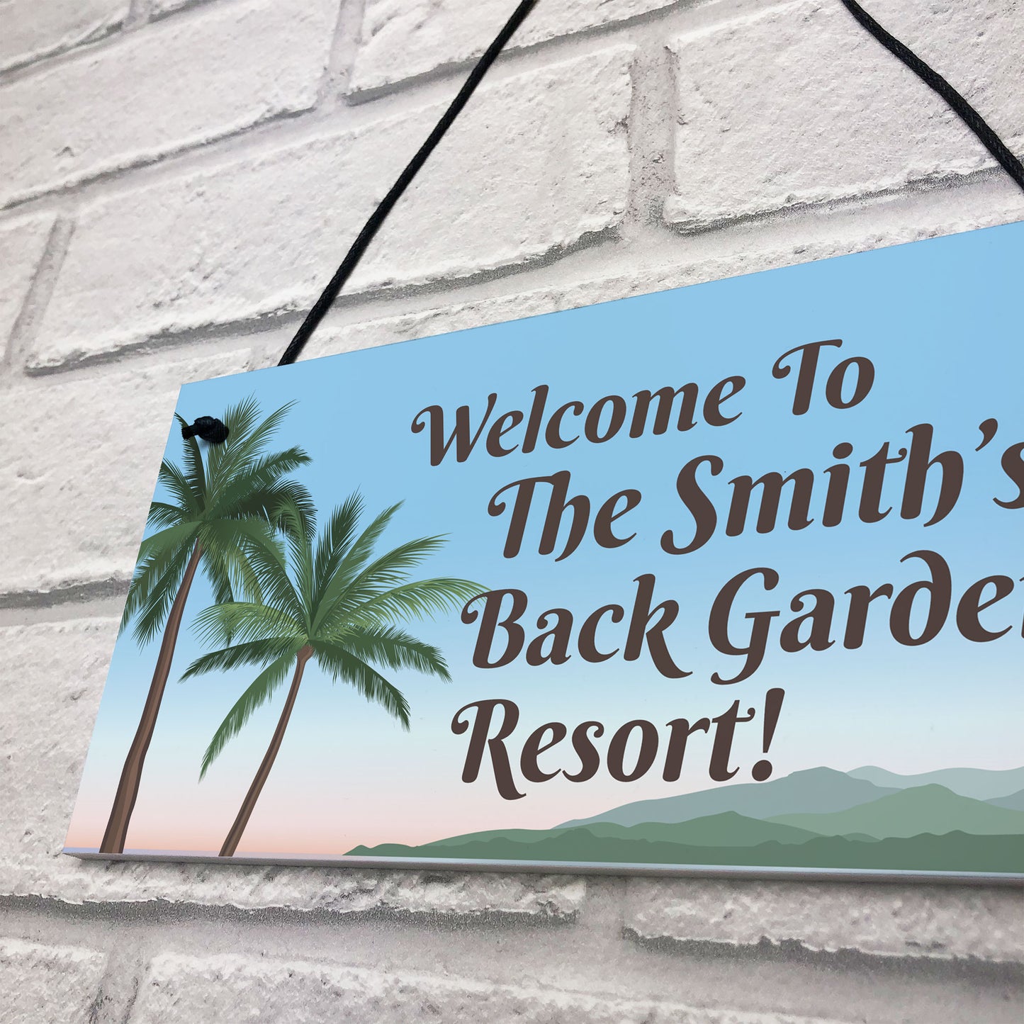 Garden Sign For Outdoor Funny Back Garden Resort Sign Lockdown