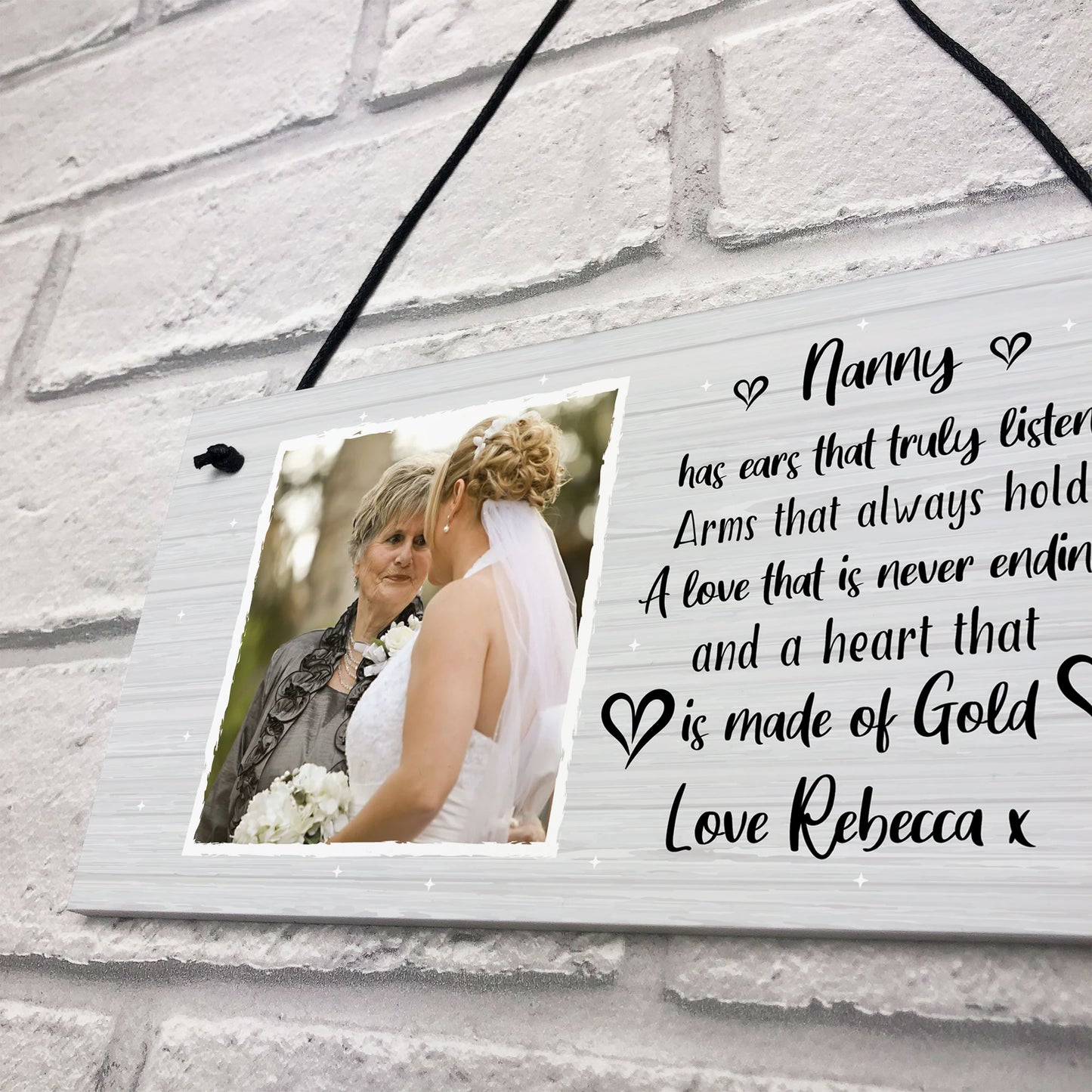 Nanny Gift Personalised Plaque Gift For Nanny Birthday
