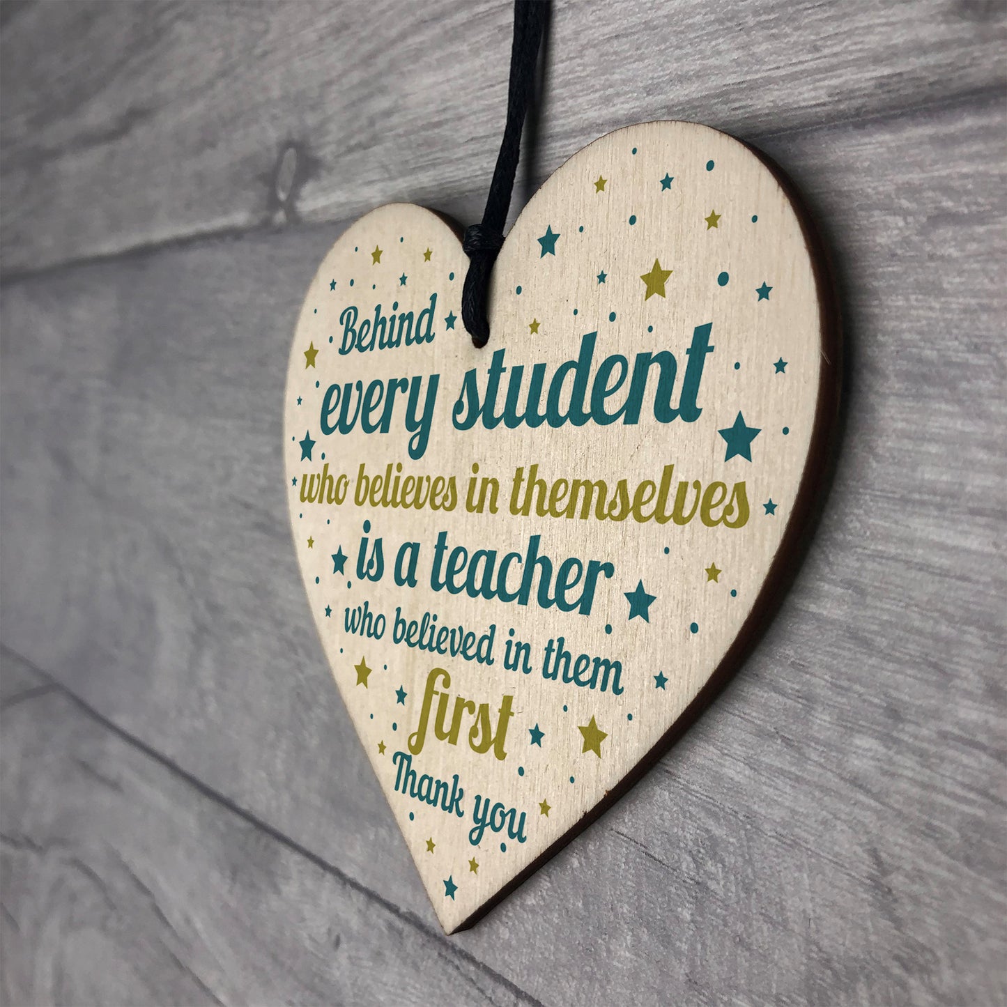 Gift For Teacher And Assistant Wood Heart Plaque Thank You Gifts