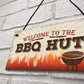 BBQ Hut Hanging Garden Sign Summer House Bar Man Cave Shed