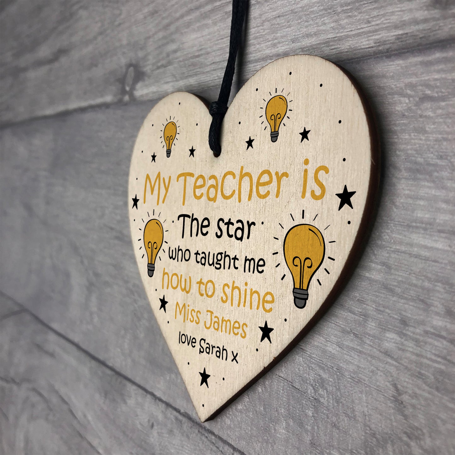 Teacher Gift Shine Stars Leaving School Nursery Personalised