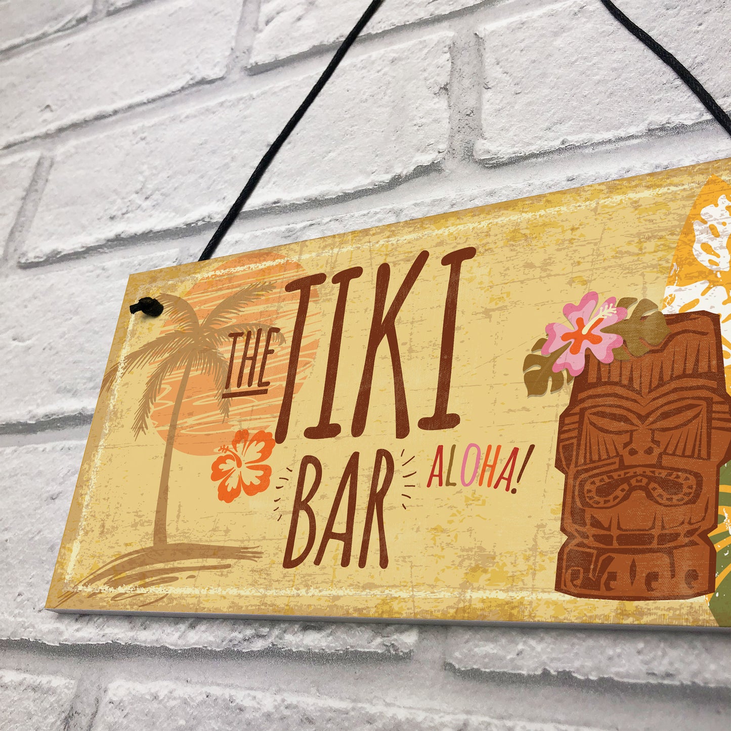 The Tiki Bar Hanging Bar Pub Plaque Beer Cocktails Beach Garden