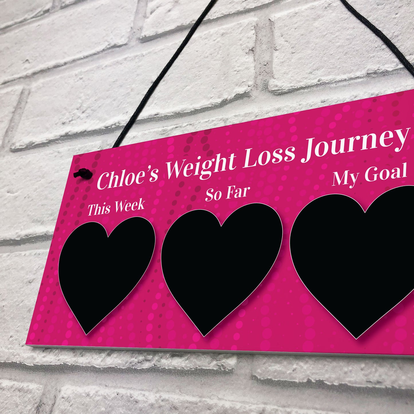 PERSONALISED My Weight Loss Journey Tracker Plaque Dieting