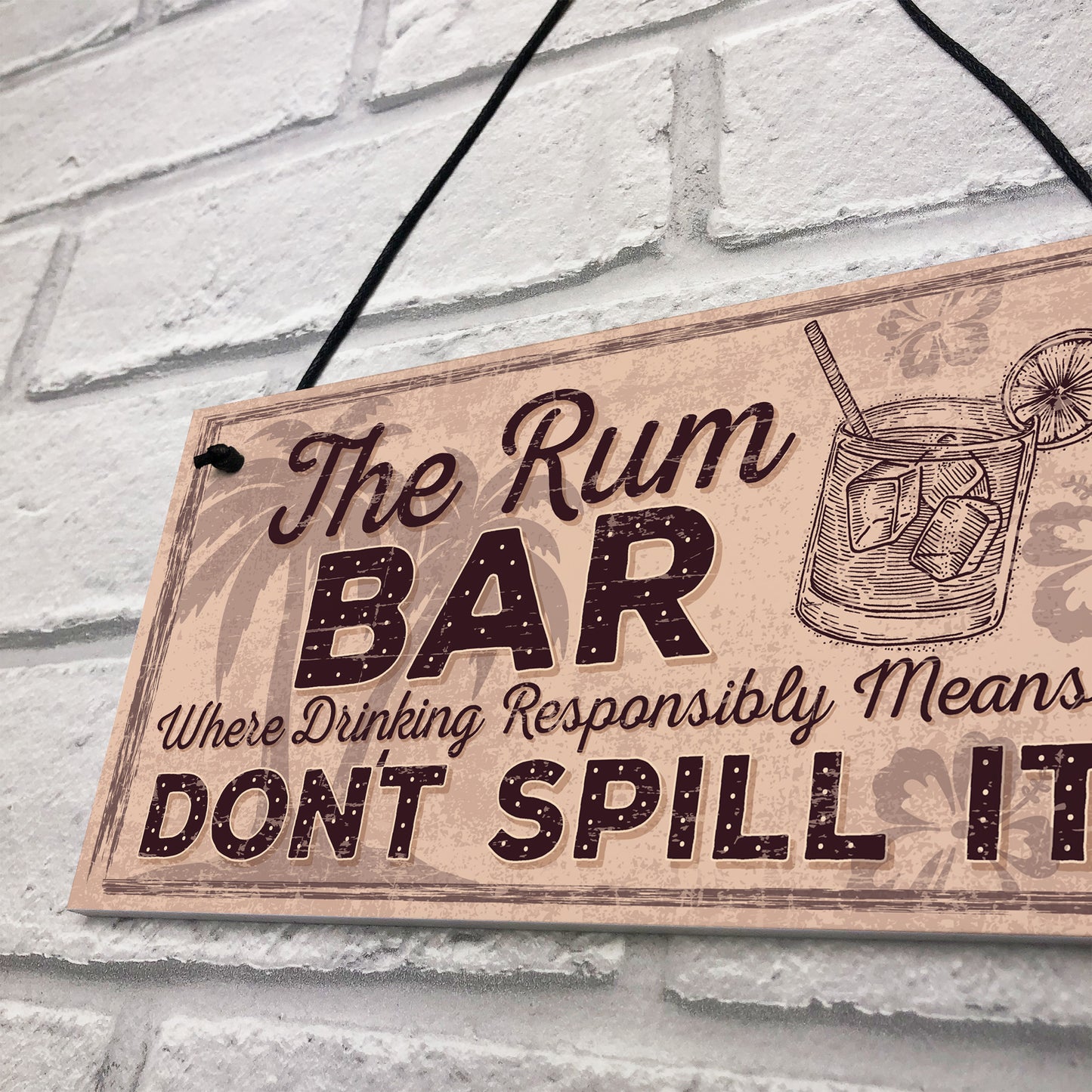 Alcohol Signs For Garden Shed SummerHouse Rum Gift Kitchen Sign