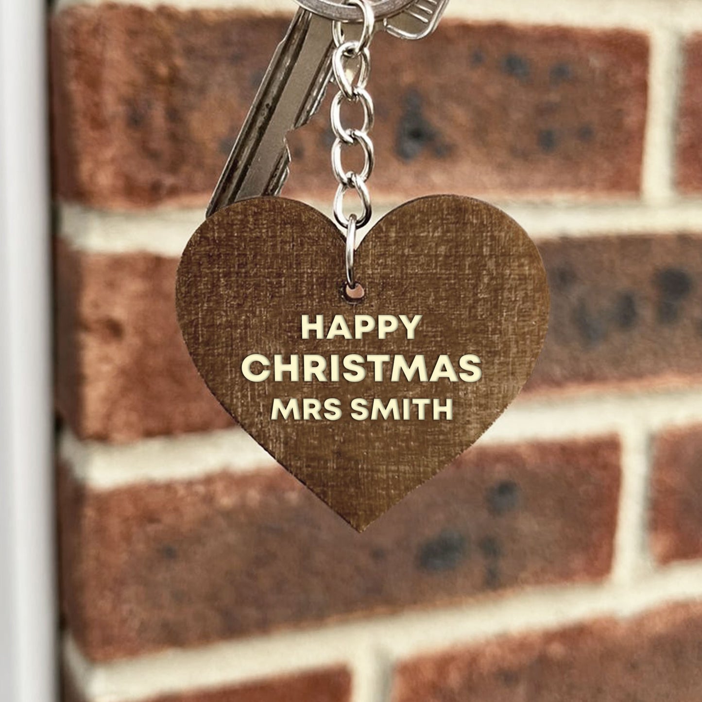 Happy Christmas Gift For Teacher Personalised Keyring Thank You