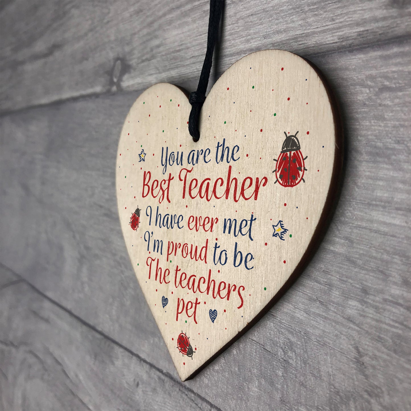 Handmade Hanging Heart Teacher Gift Leaving Present Thank You