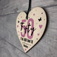 Funny 50th Birthday Gift Hot Just Comes In Flushes Wood Heart