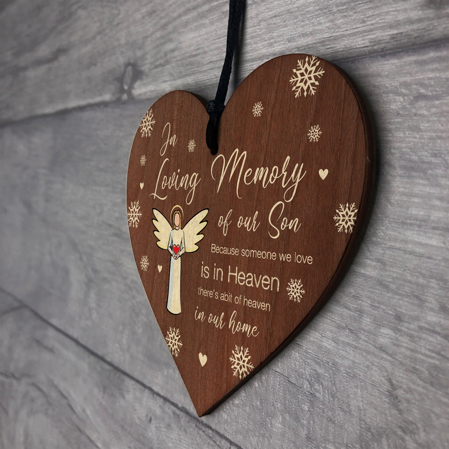 In Loving Memory of Son Memorial Bauble Ornaments Remembrance