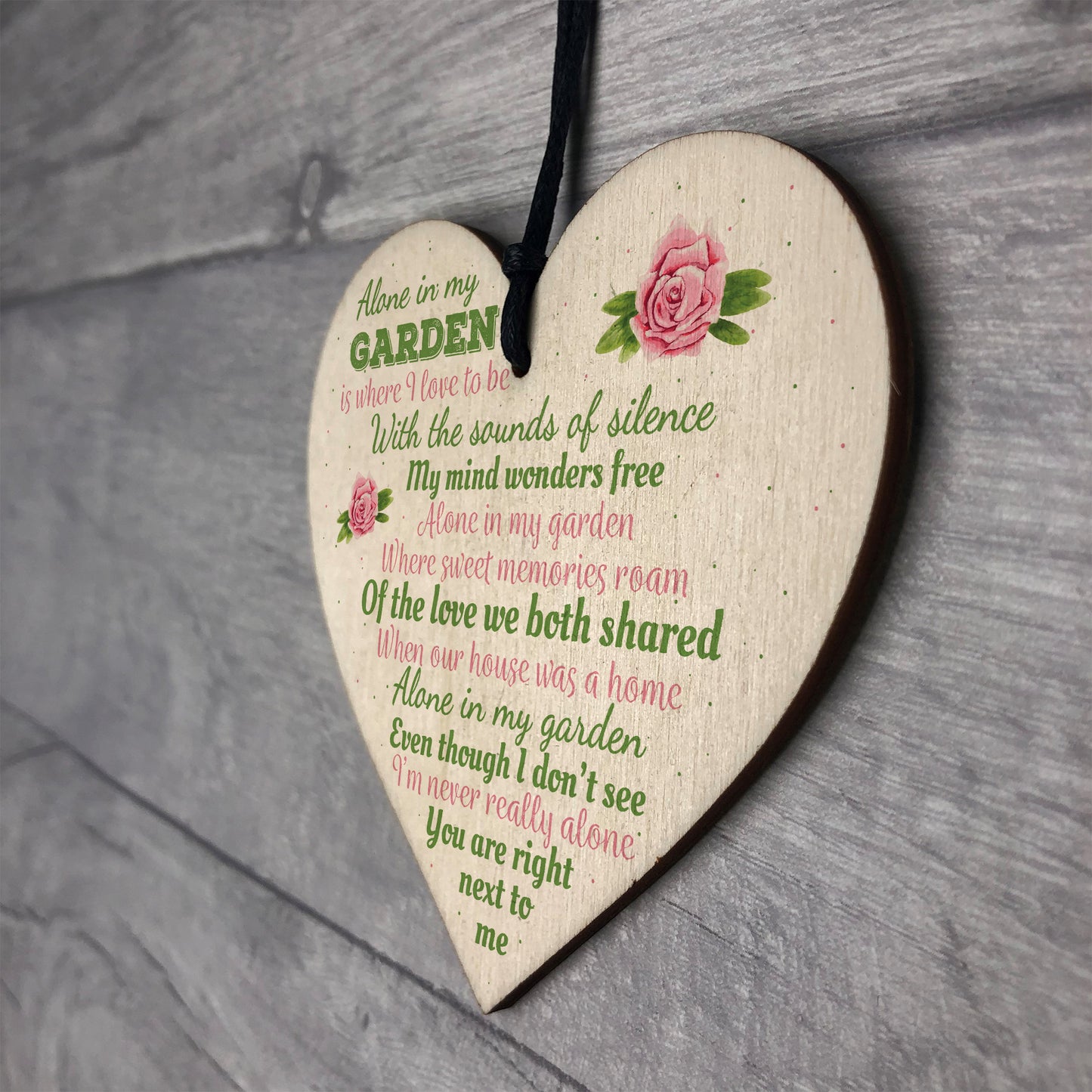 My Garden Novelty Heart SummerHouse Memorial Sign Garden Shed