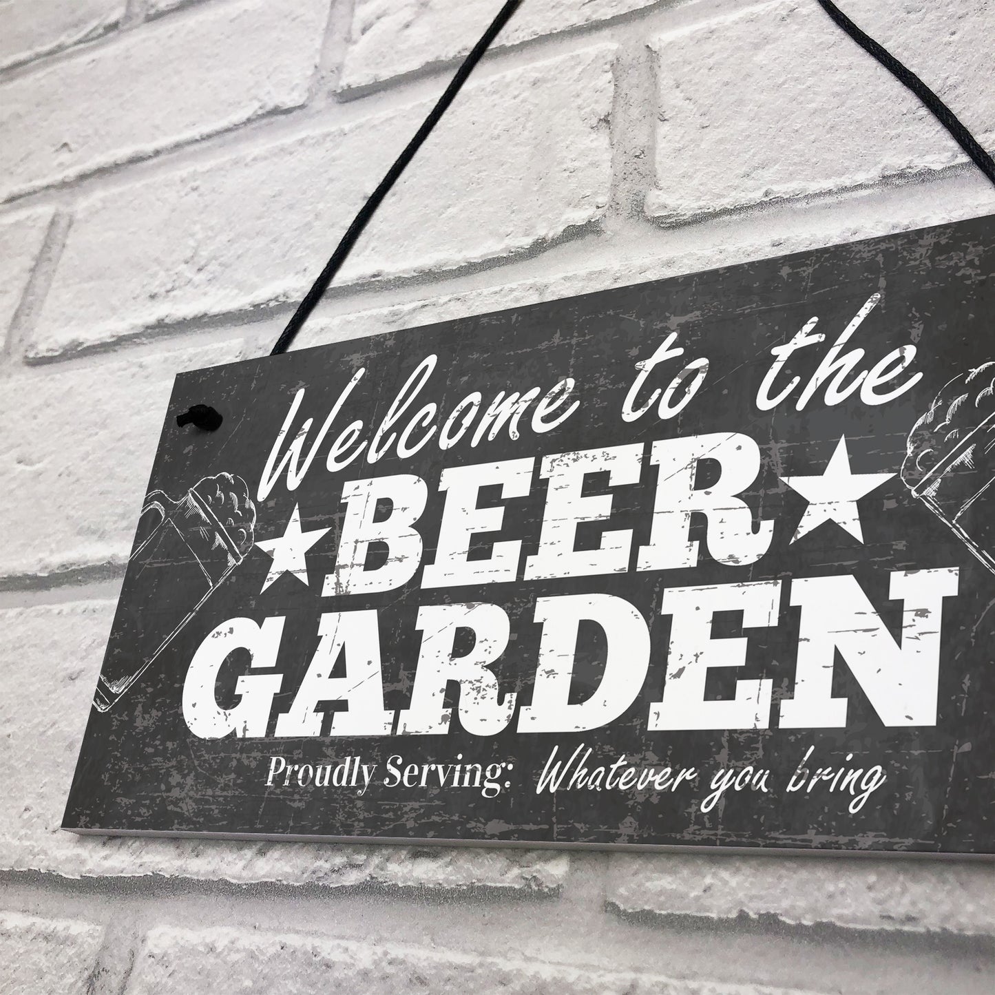 Welcome Sign Beer Garden Signs Wall Pub Garden Plaque Gifts