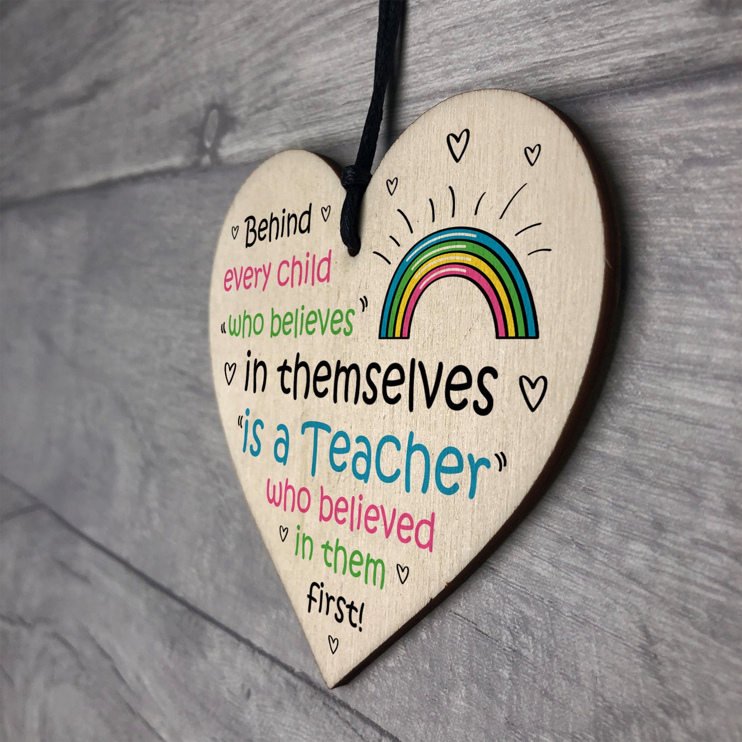 Teacher Thank You Wood Heart Gifts Nursery Teacher End of Term