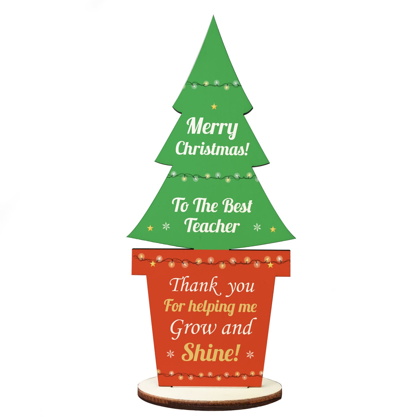 Thank You Christmas Gift For Teacher Wood Tree Nursery School